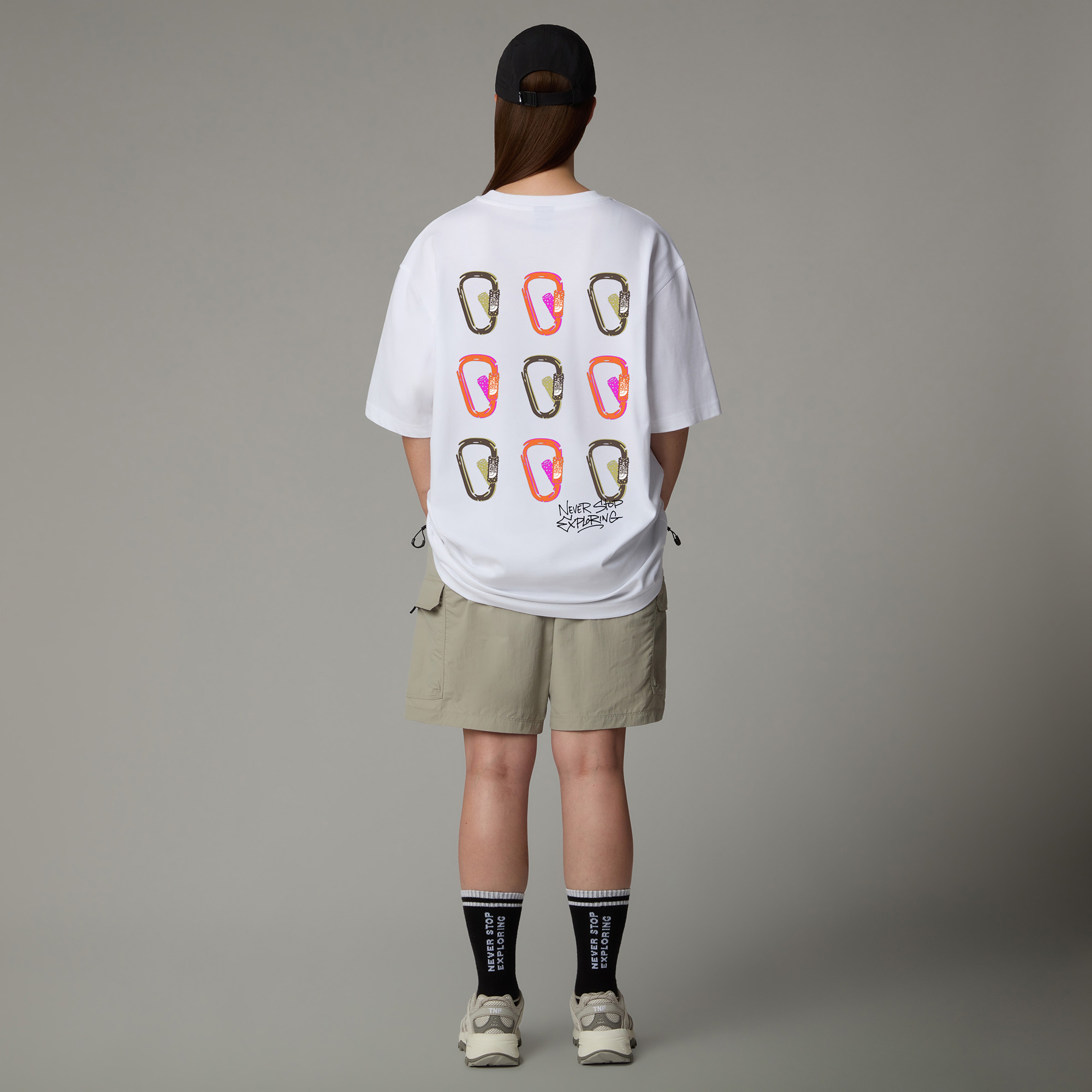 The North Face Oversized Erkek Beyaz T-Shirt