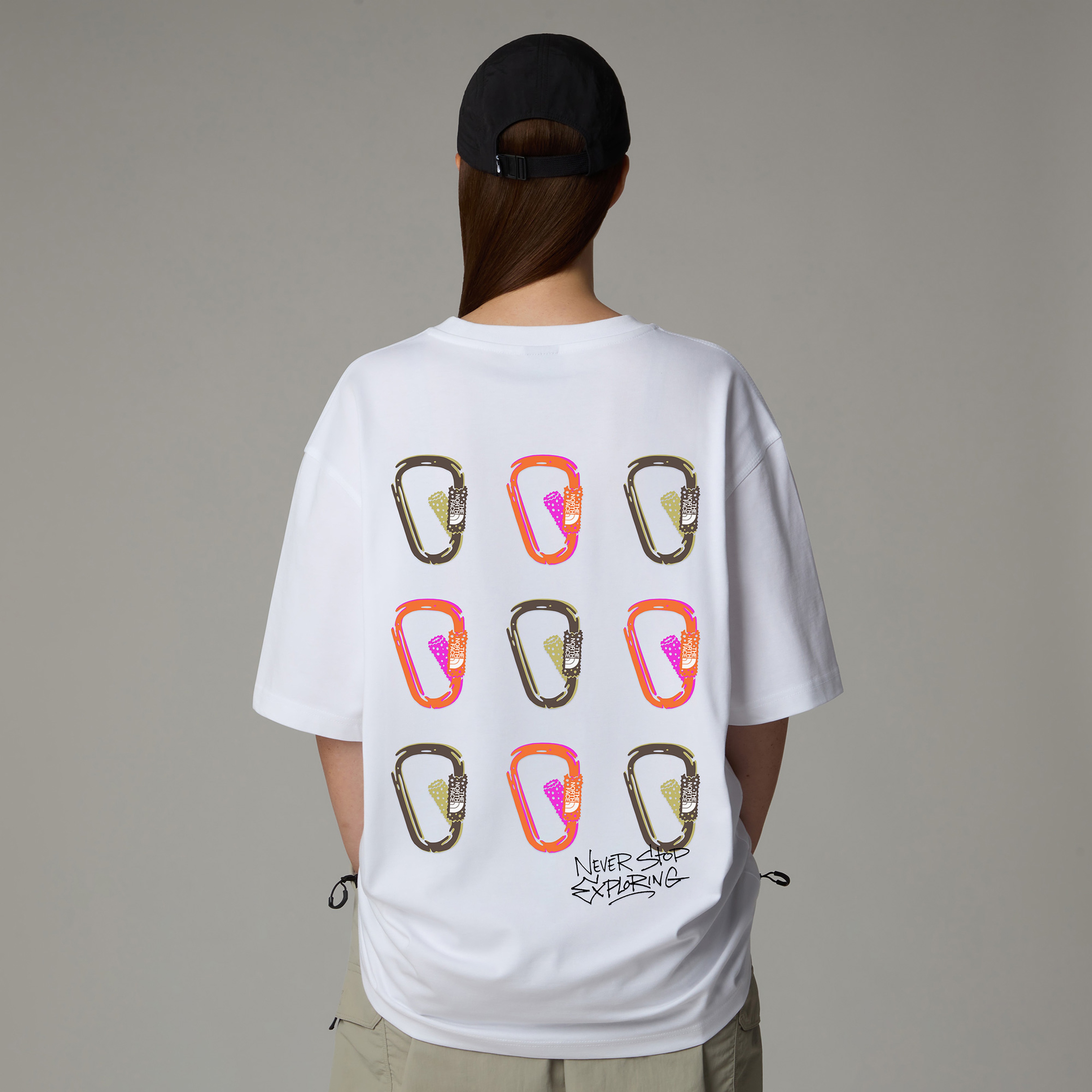 The North Face Oversized Erkek Beyaz T-Shirt