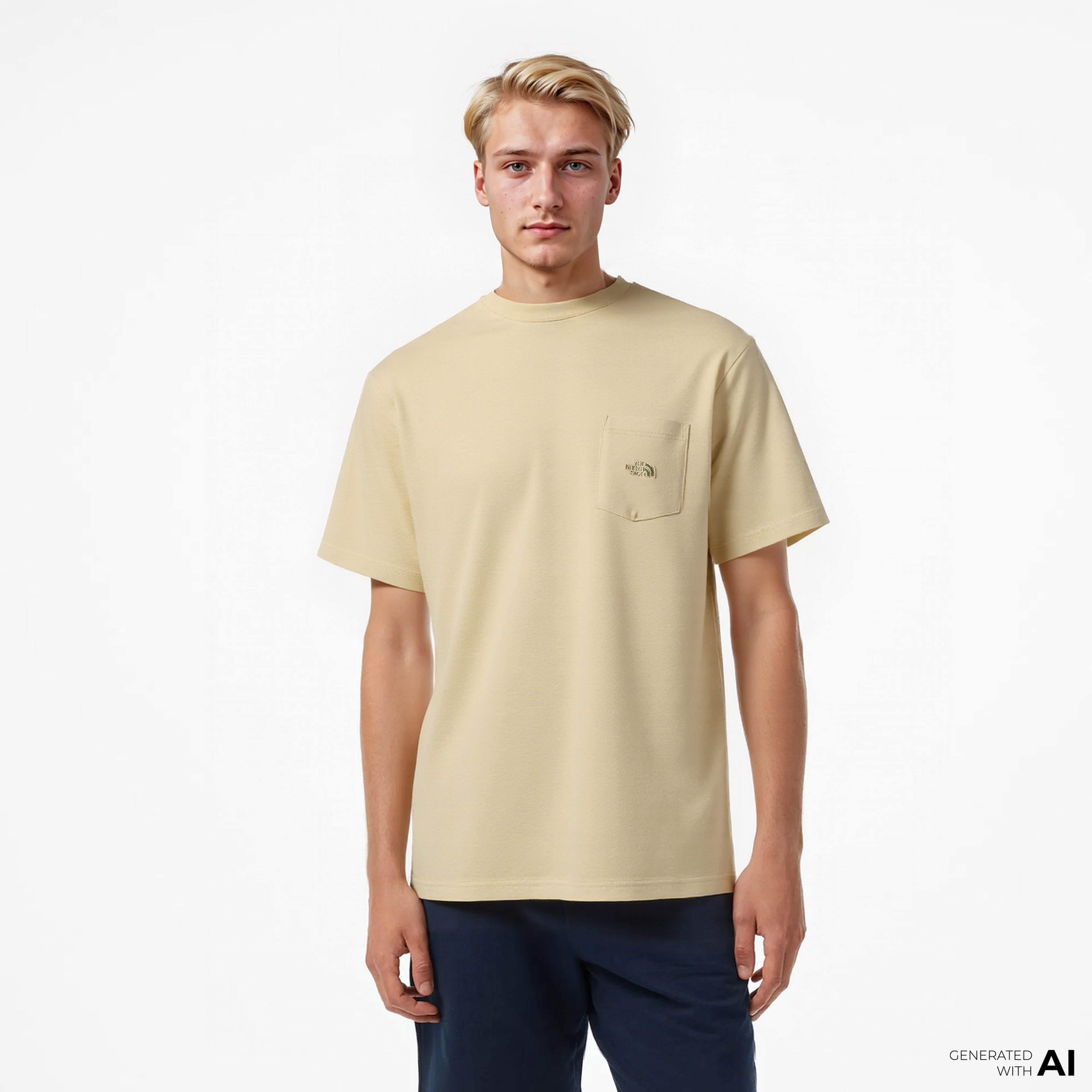 The North Face Dome Relaxed Pocket Erkek Krem Outdoor T-Shirt