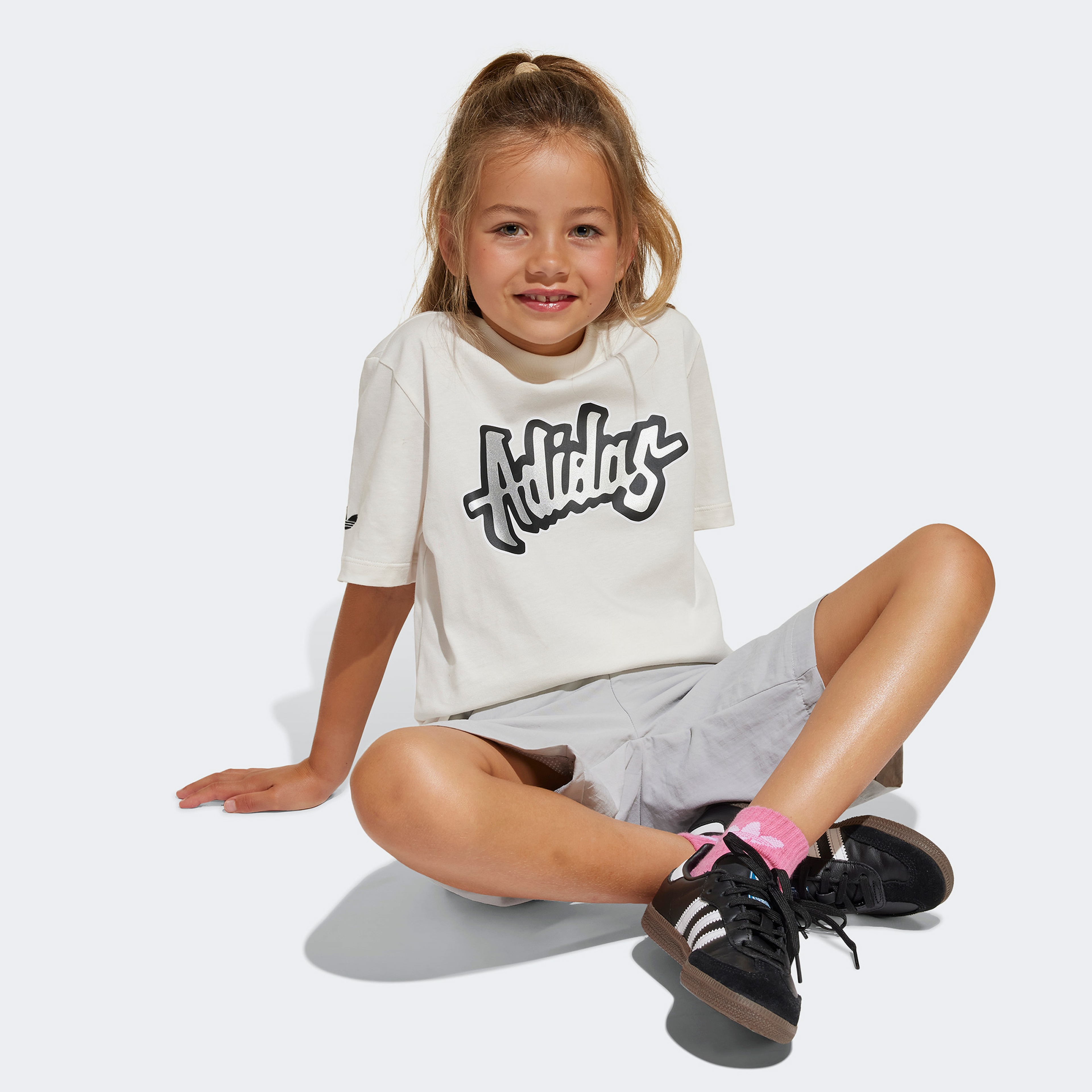 adidas Originals Çocuk Beyaz Şort Takımı