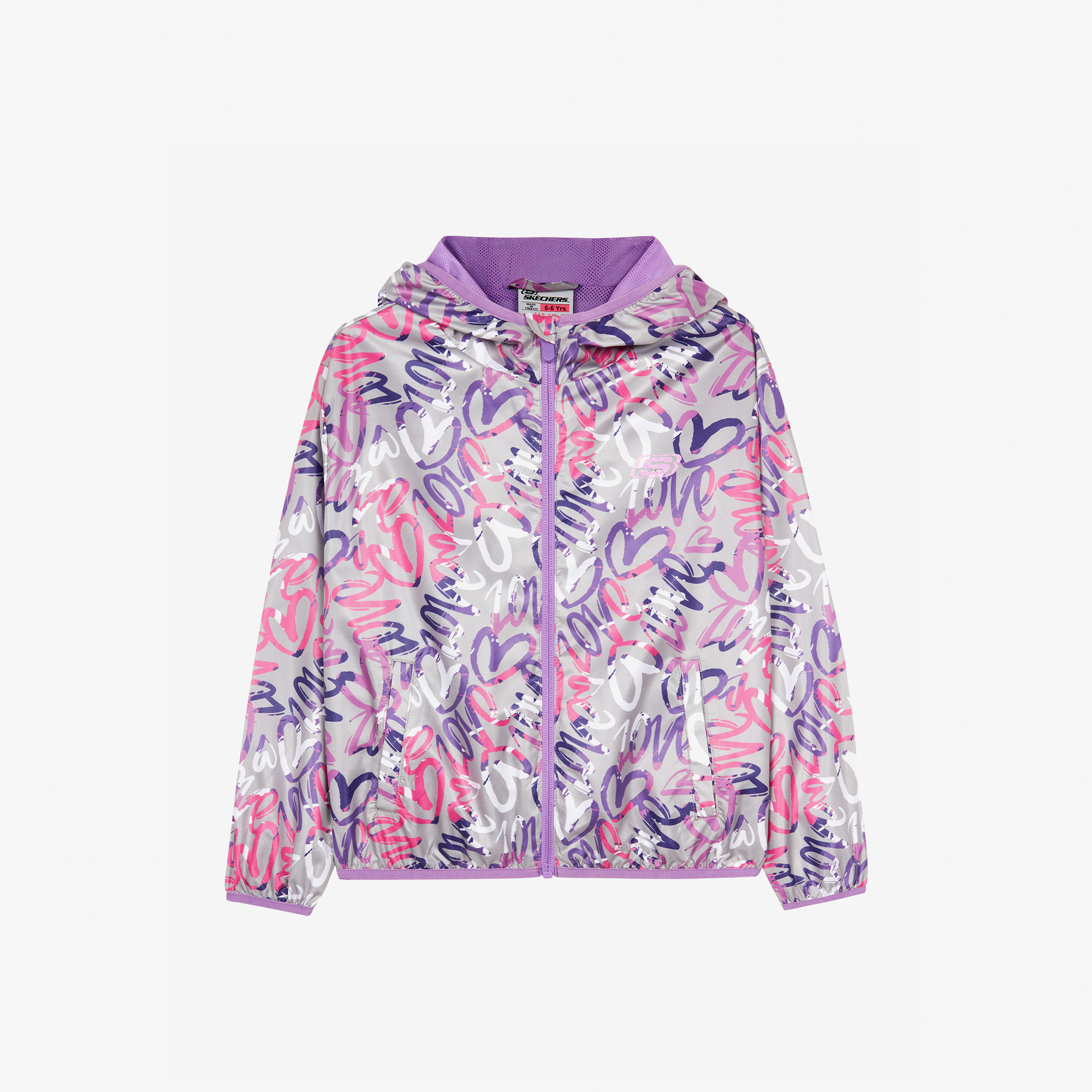Skechers Micro Collection Fermuarlı Çocuk Mor Ceket