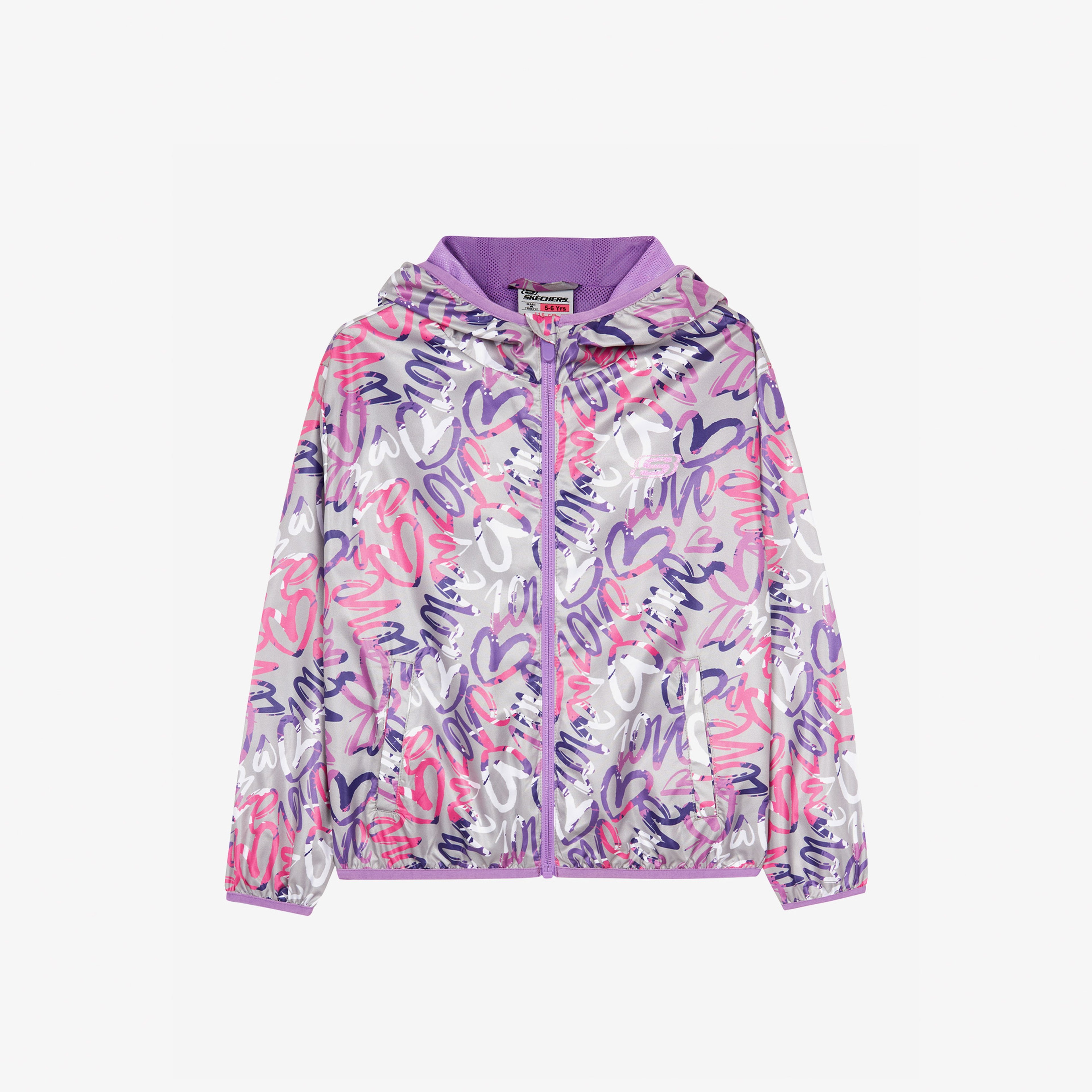 Skechers Micro Collection Fermuarlı Çocuk Mor Ceket