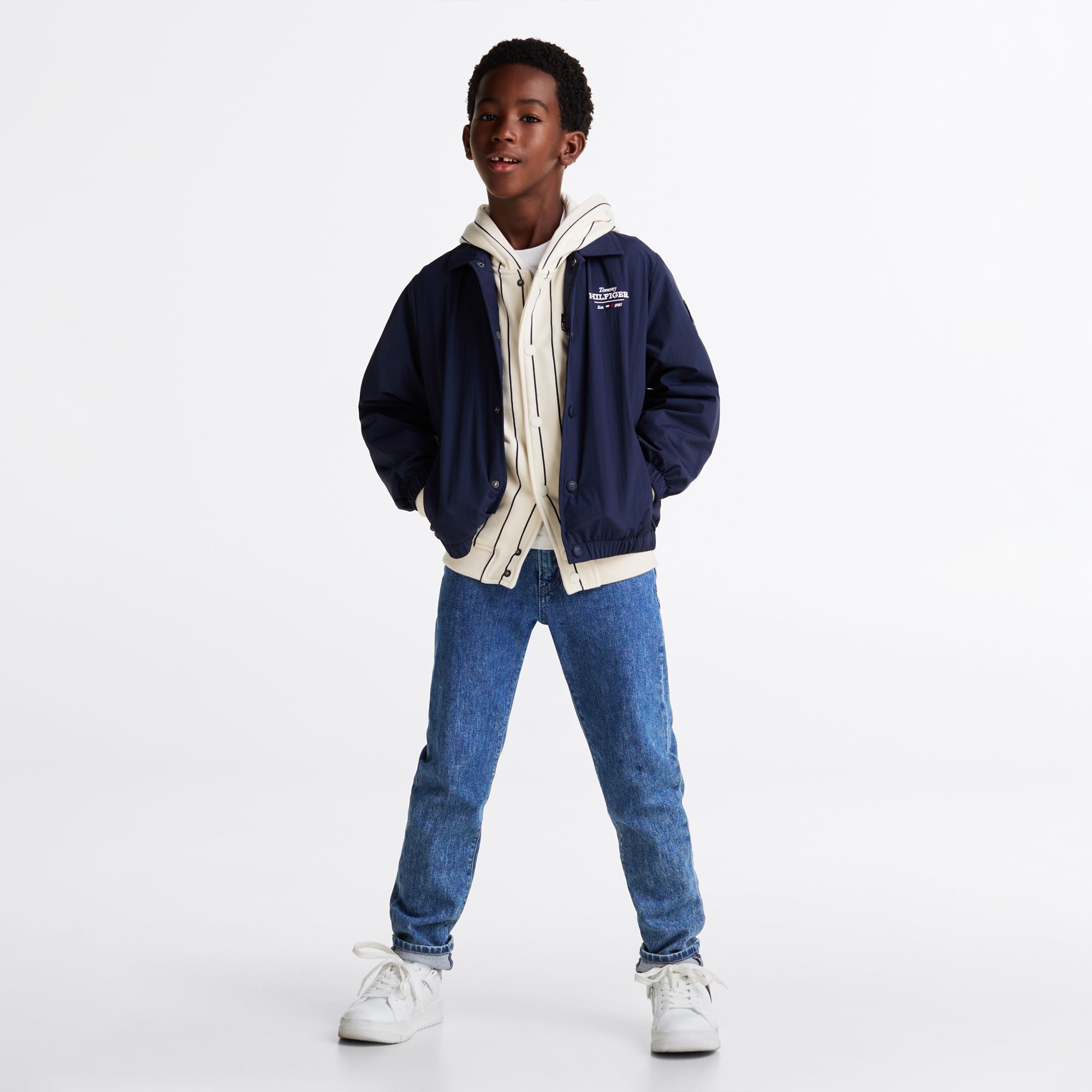 Tommy Jeans Logo Embroidery Çocuk Lacivert Ceket