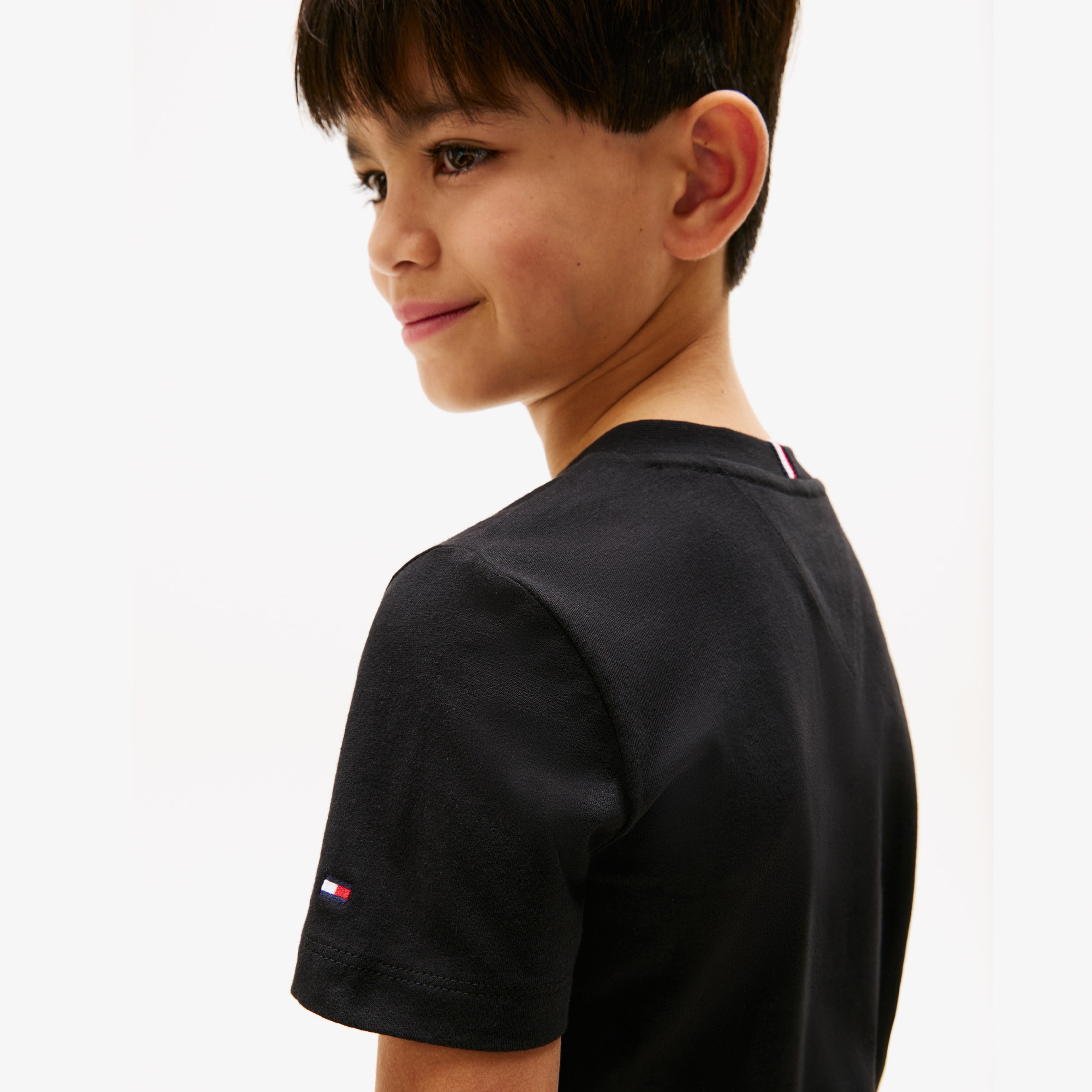 Tommy Hilfiger Baskılı Çocuk Siyah Şort Takım