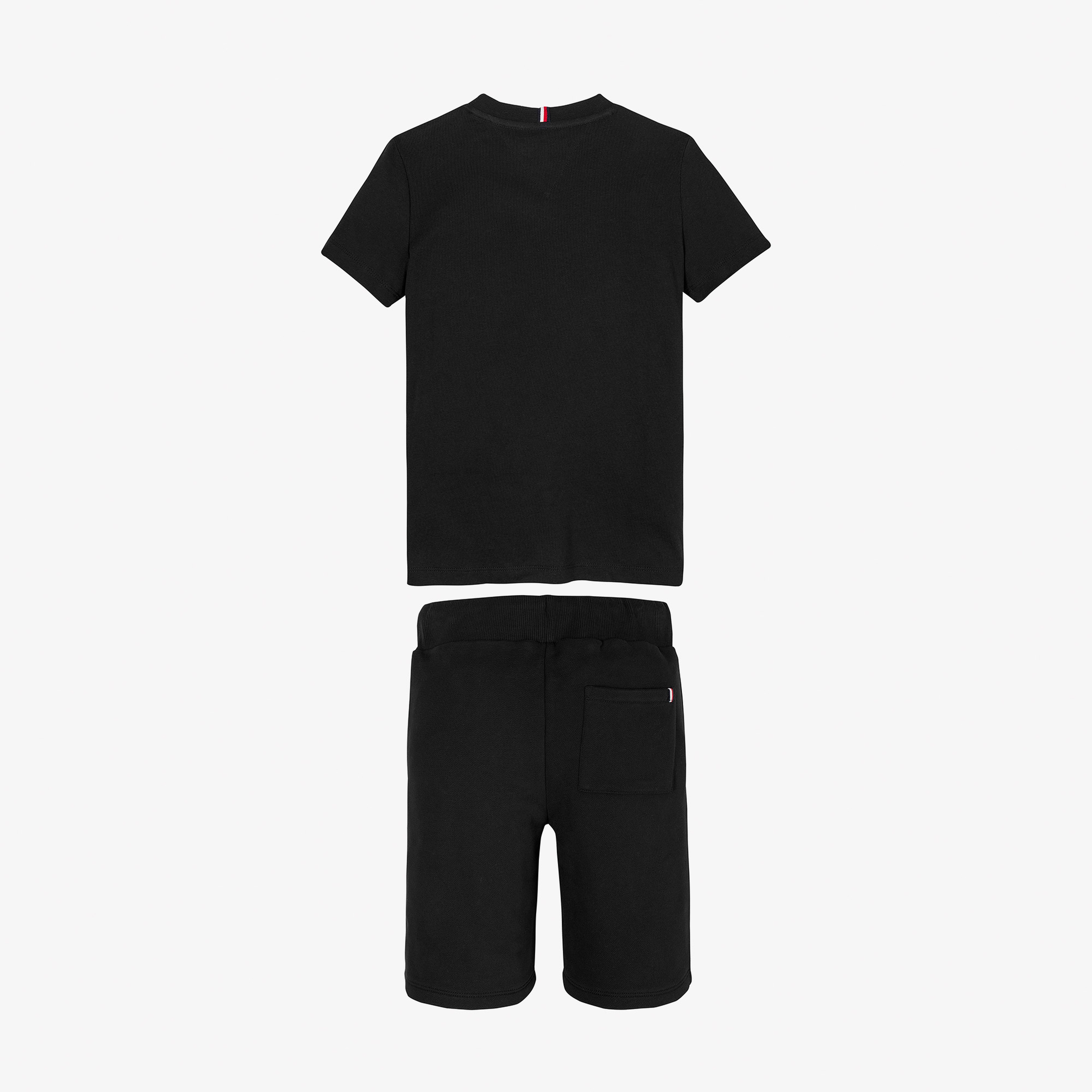 Tommy Hilfiger Baskılı Çocuk Siyah Şort Takım