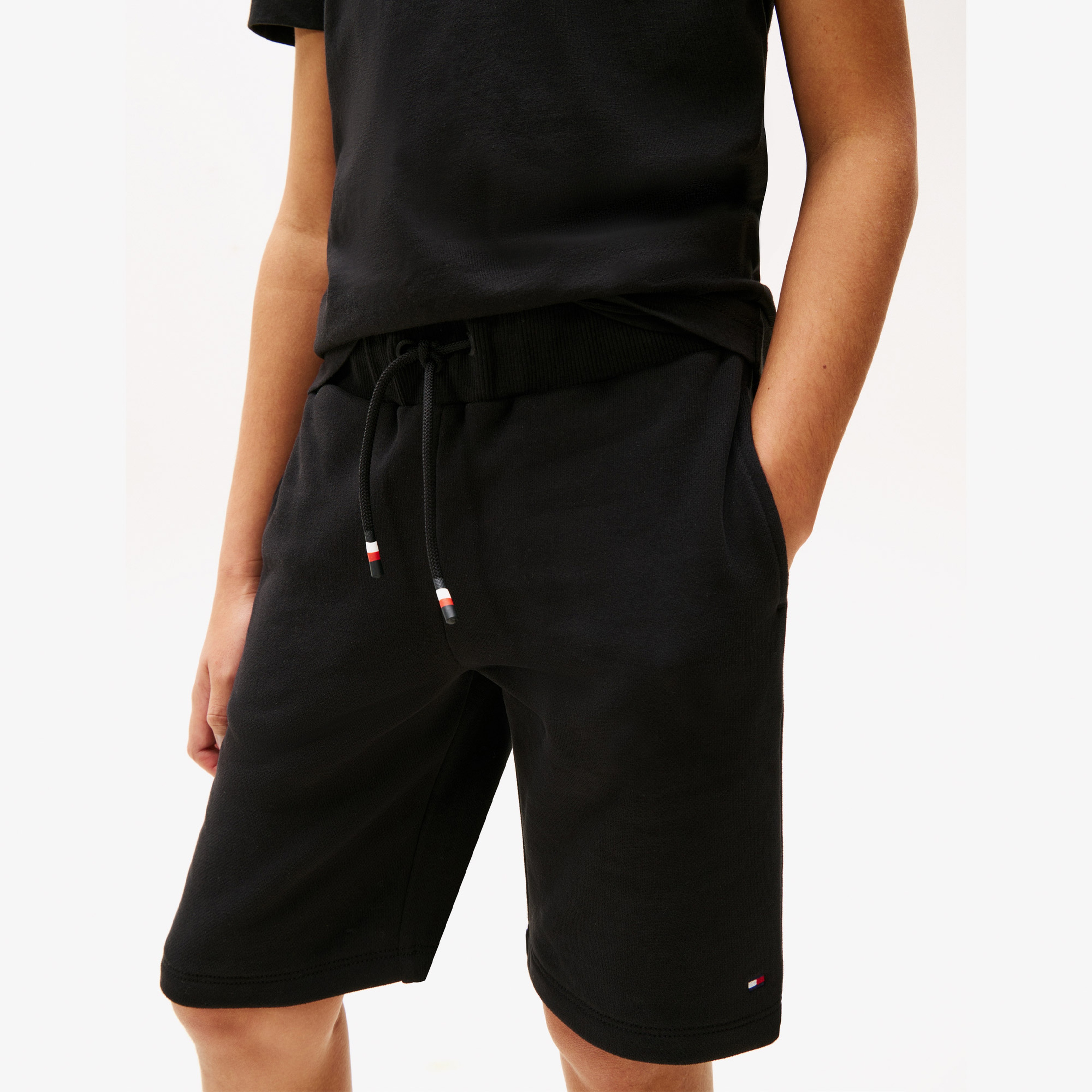 Tommy Hilfiger Baskılı Çocuk Siyah Şort Takım