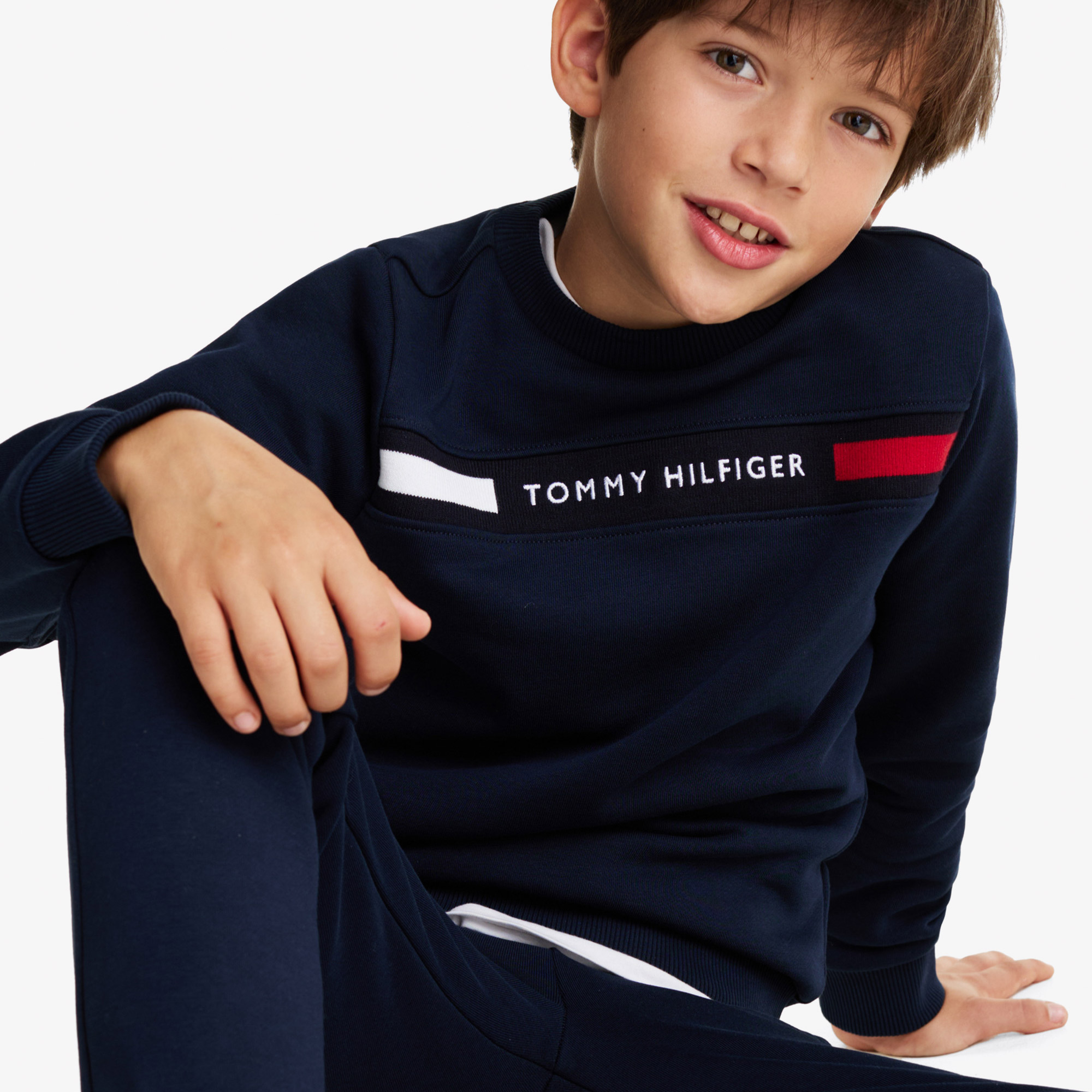 Tommy Jeans Logo Çocuk Lacivert Eşofman Takımı