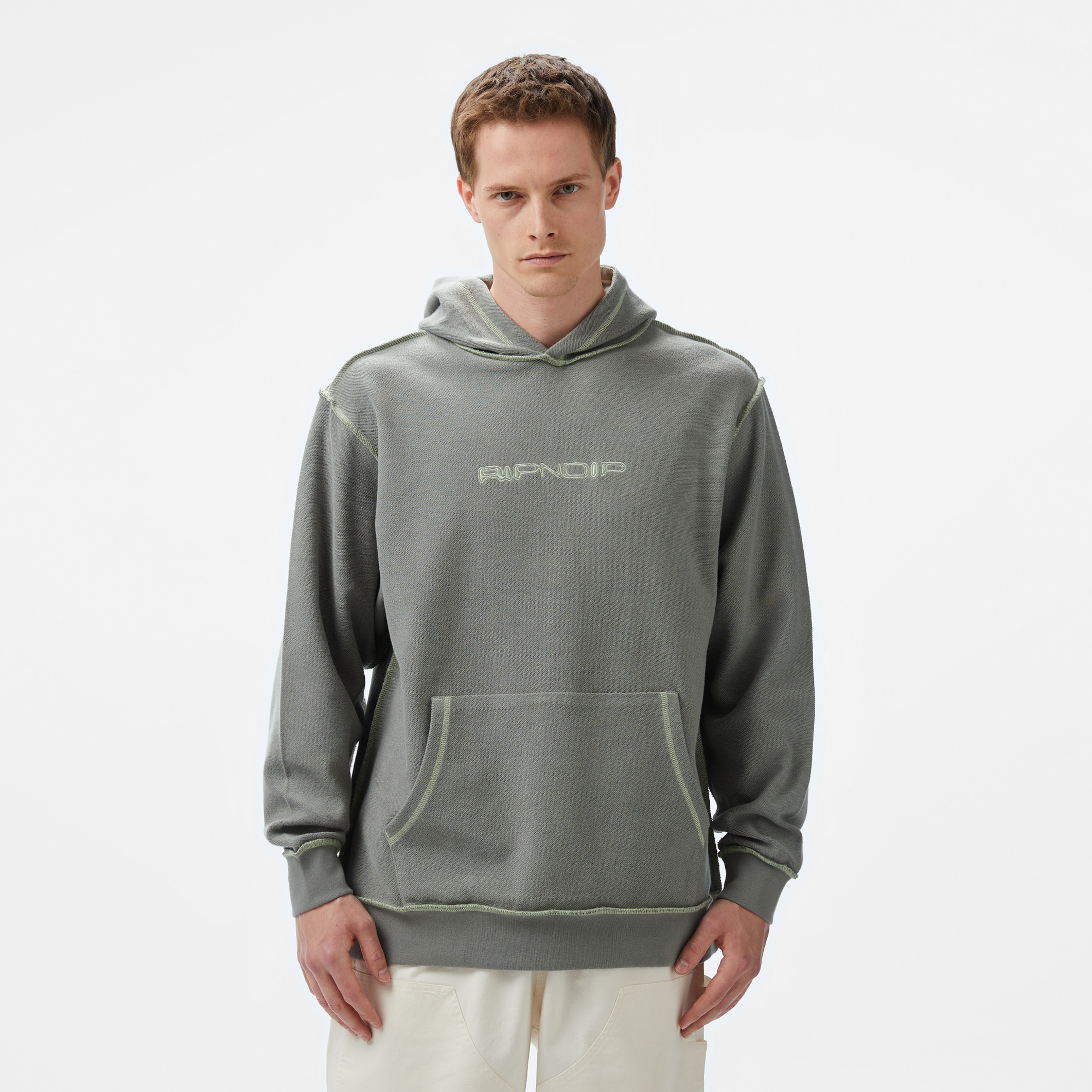 Ripndip Reverse Stitch Erkek Gri Hoodie