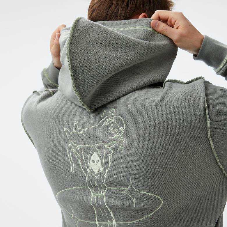 Ripndip Reverse Stitch Erkek Gri Hoodie