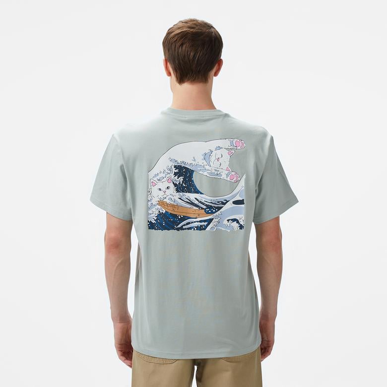 Ripndip Great Wave Erkek Gri T-Shirt
