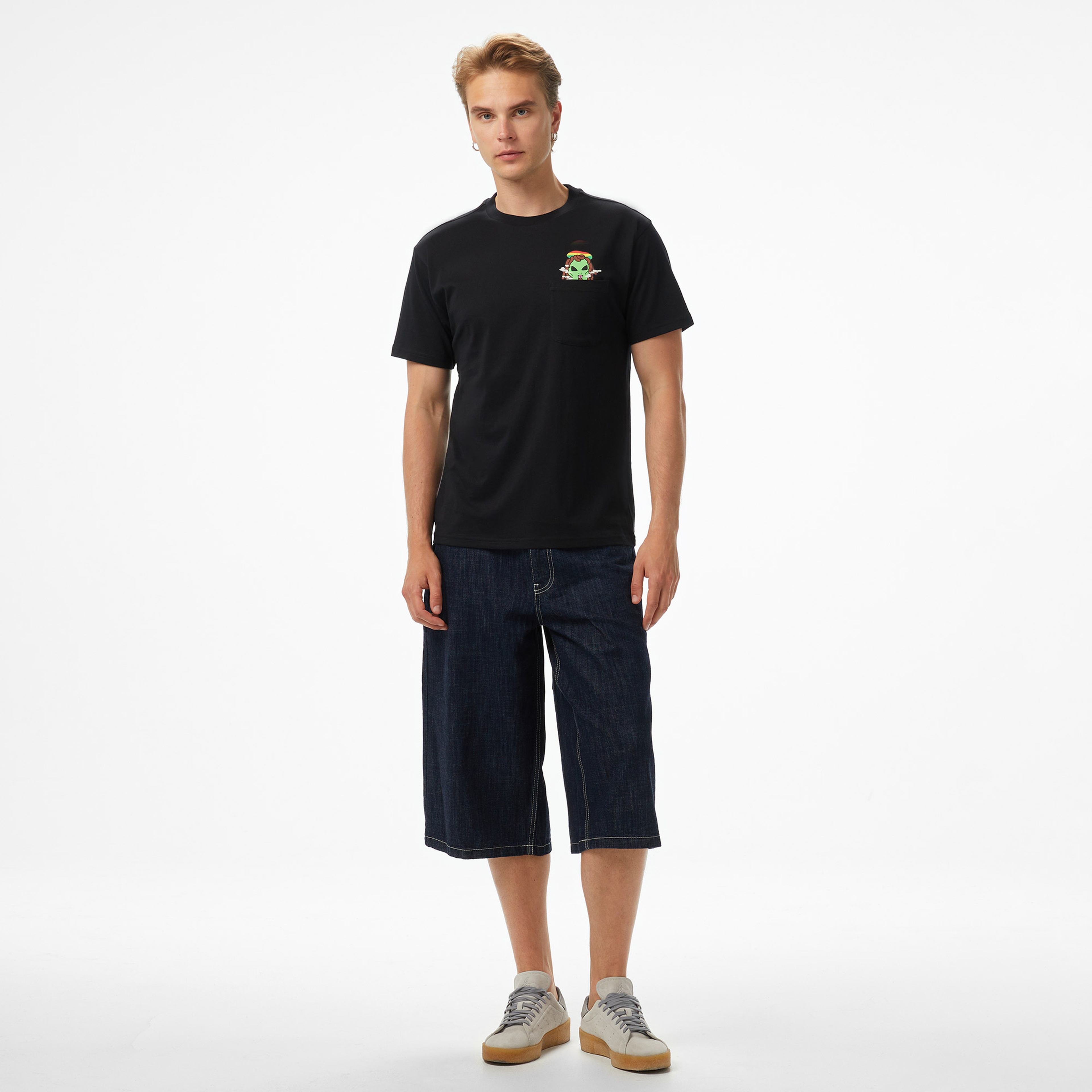 Ripndip Smoking Rasta Alien Erkek Siyah T-Shirt