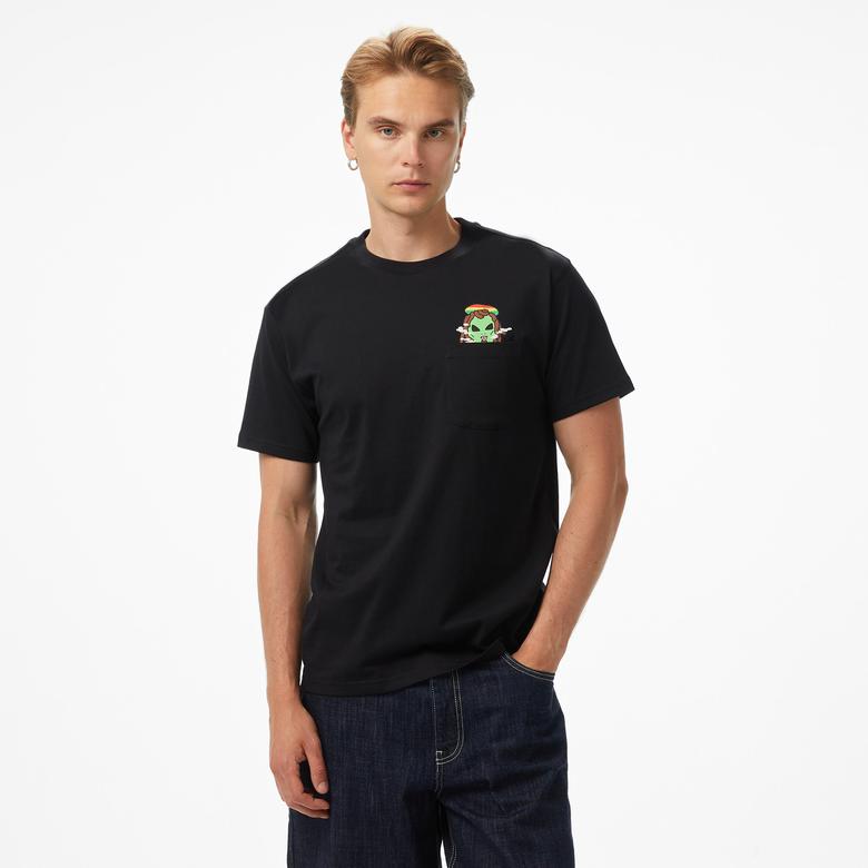 Ripndip Smoking Rasta Alien Erkek Siyah T-Shirt