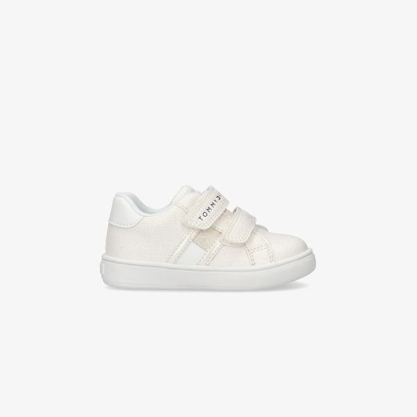 Tommy Hilfiger Flag Velcro Bebek Bej Spor Ayakkabı