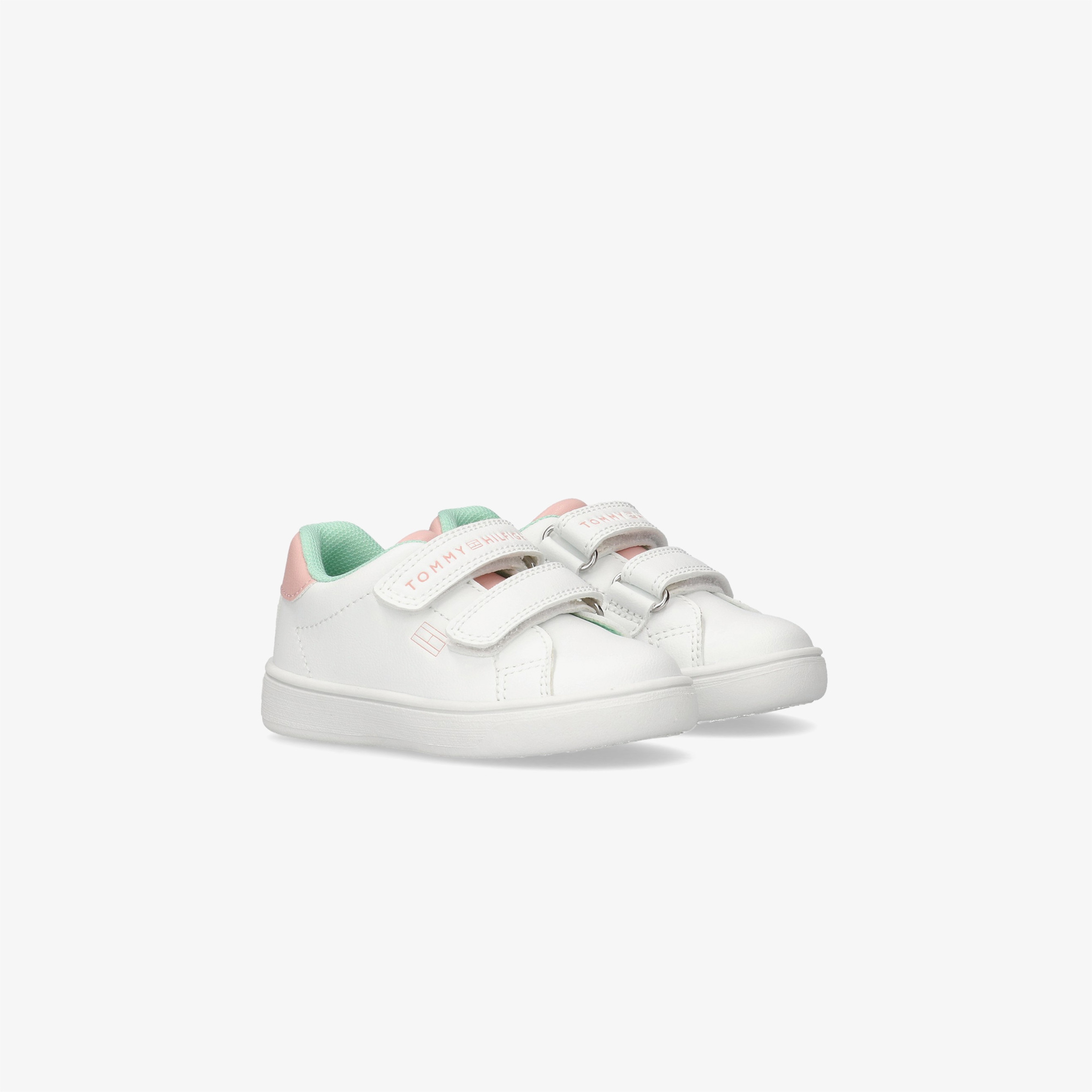 Tommy Hilfiger Flag and Hook Loop Bebek Beyaz Spor Ayakkabı