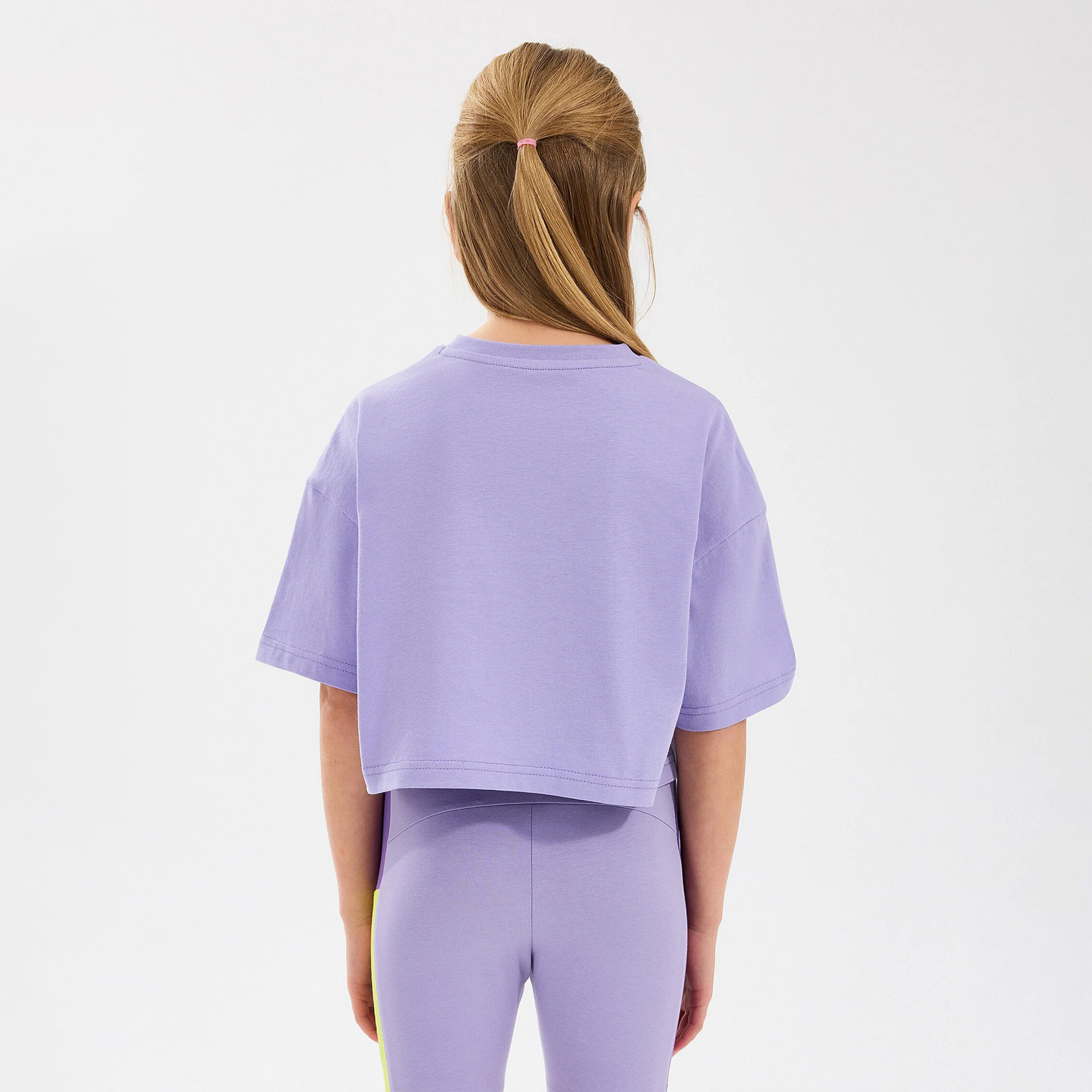 Skechers Graphic Cropped Çocuk Mor T-Shirt