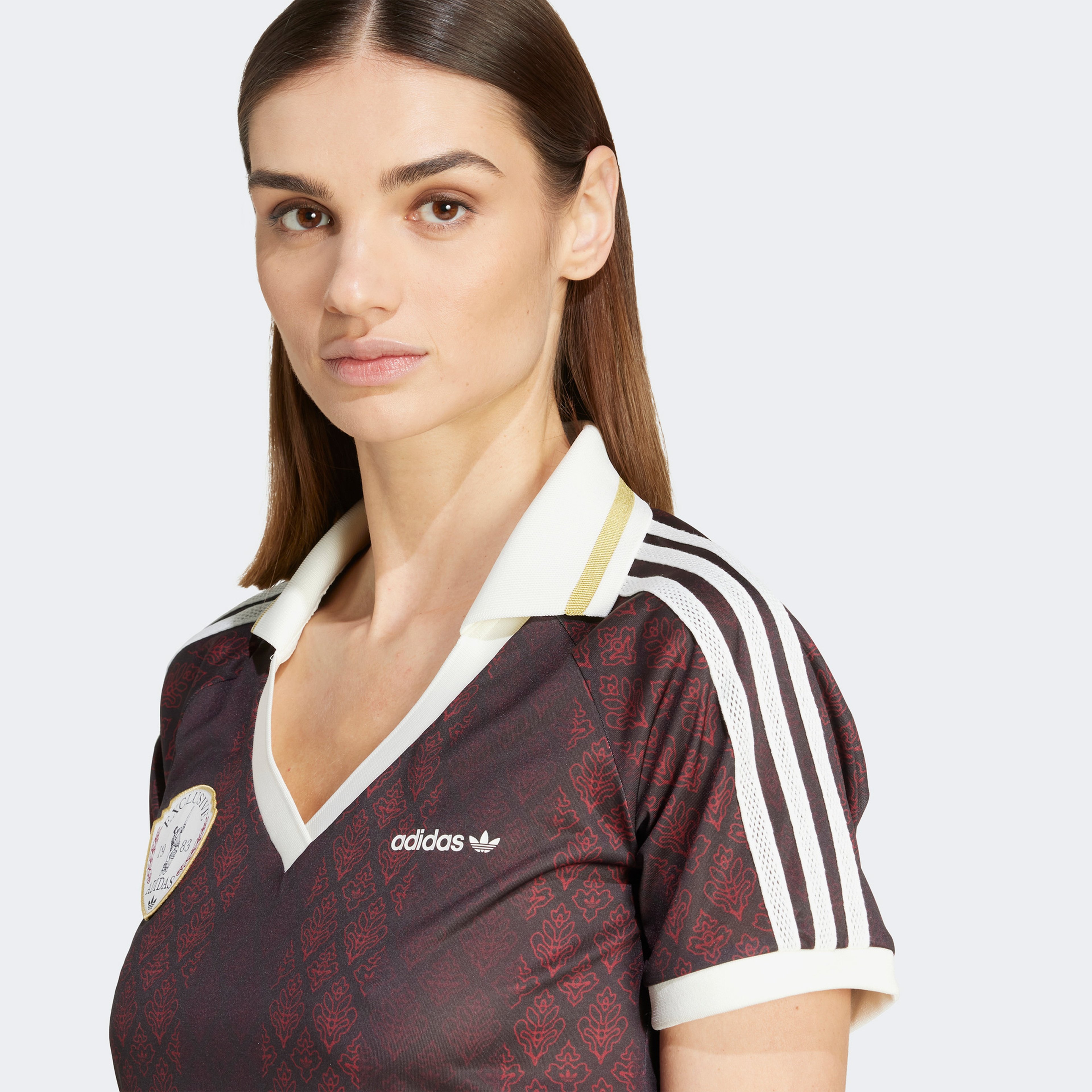 adidas Retro Sport Cricket Inspired Cropped Kadın Siyah Forma