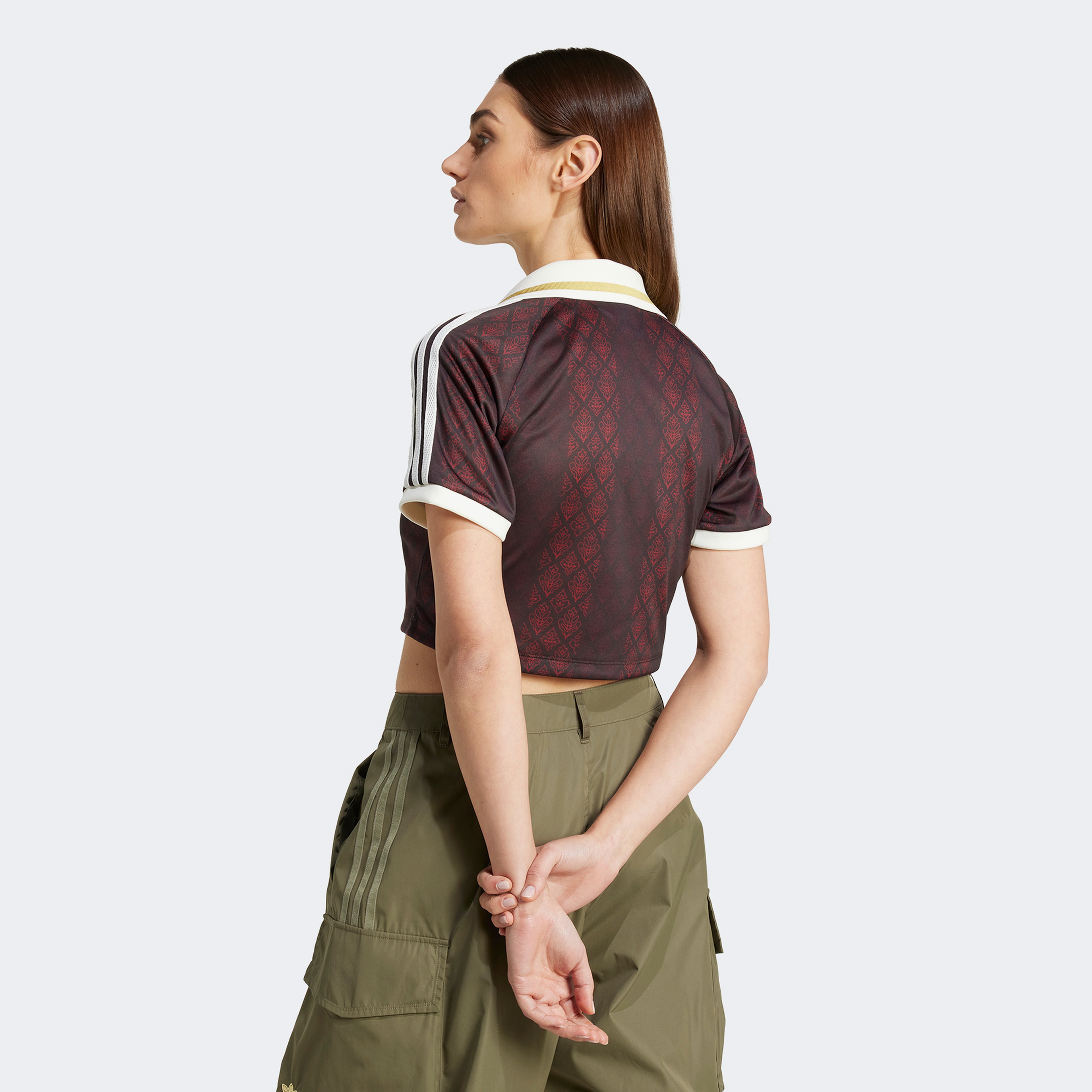 adidas Retro Sport Cricket Inspired Cropped Kadın Siyah Forma