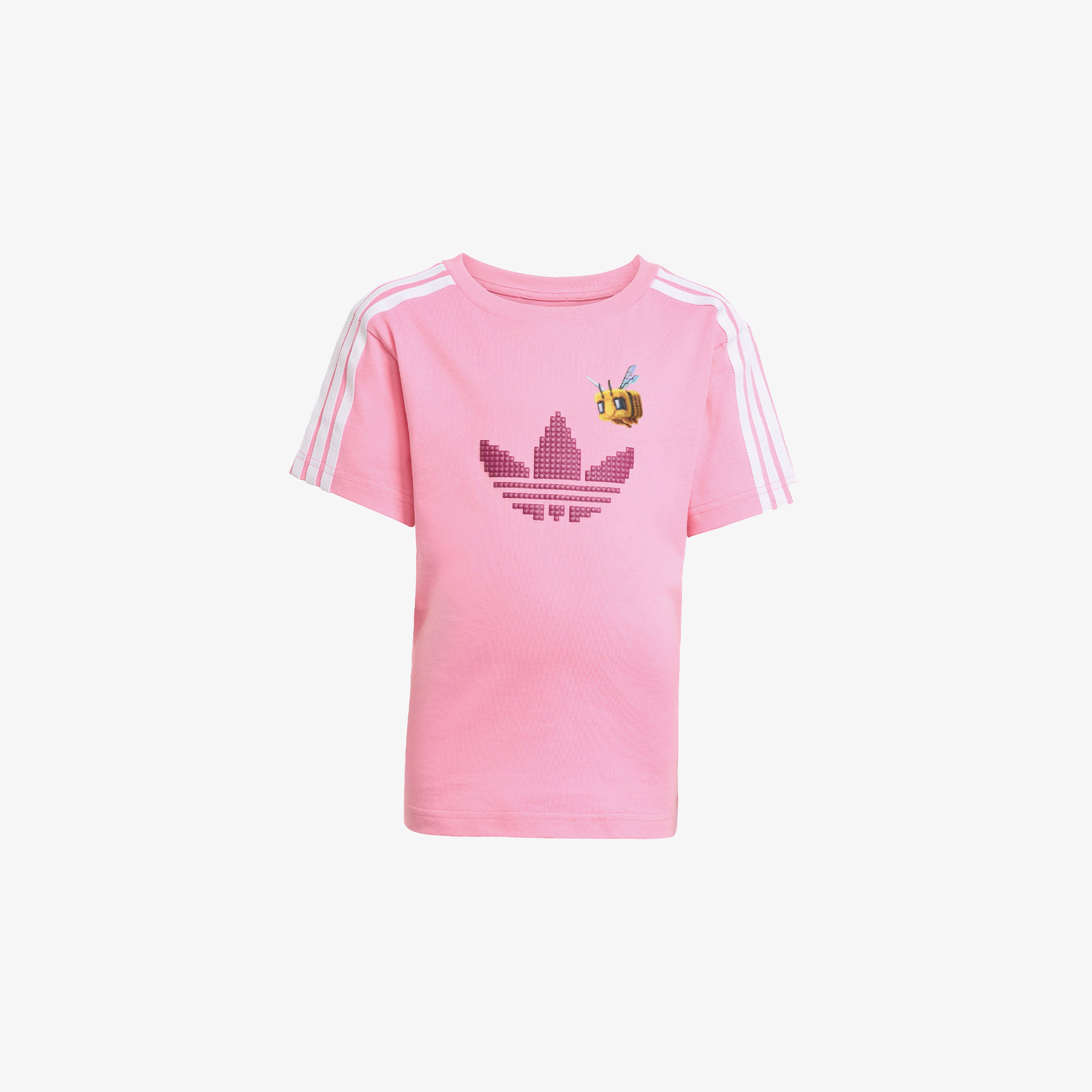 adidas Minecraft LK Graphic Denim Çocuk Pembe Eşofman Takımı