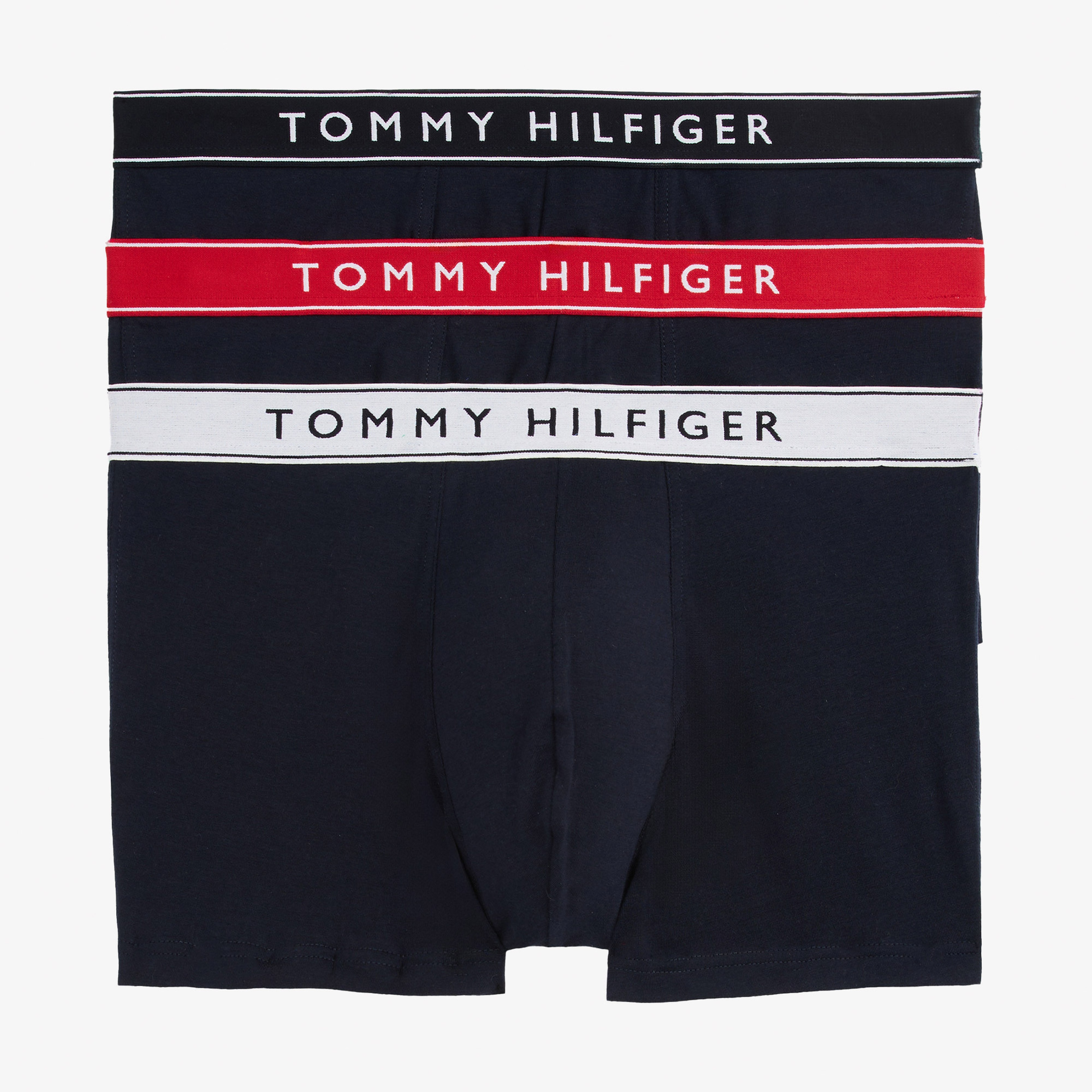 Tommy Hilfiger Lastikli Logolu Erkek Lacivert 3'lü Boxer