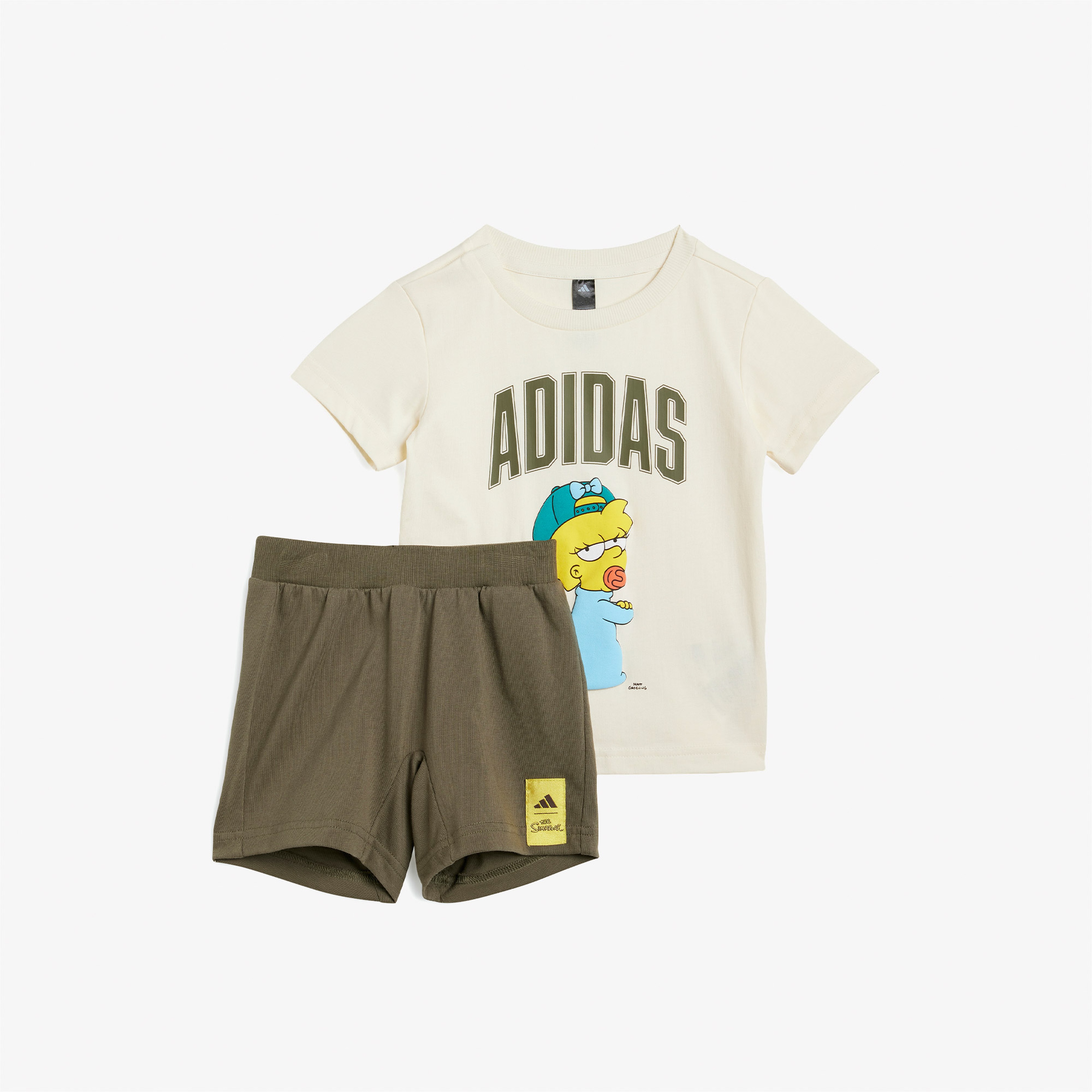 adidas Simpsons Bebek Krem Şort Takımı