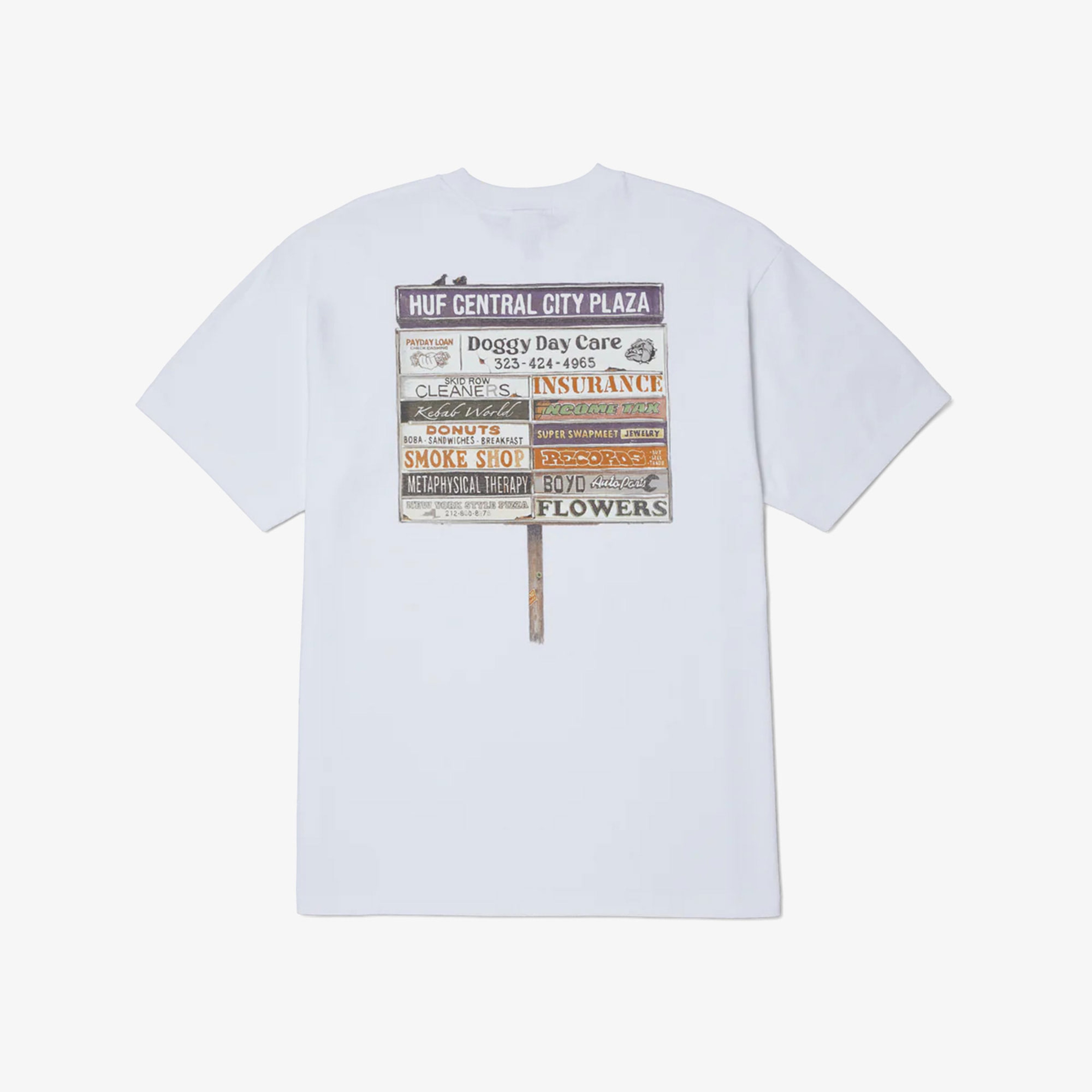 Huf Plaza Erkek Beyaz T-Shirt