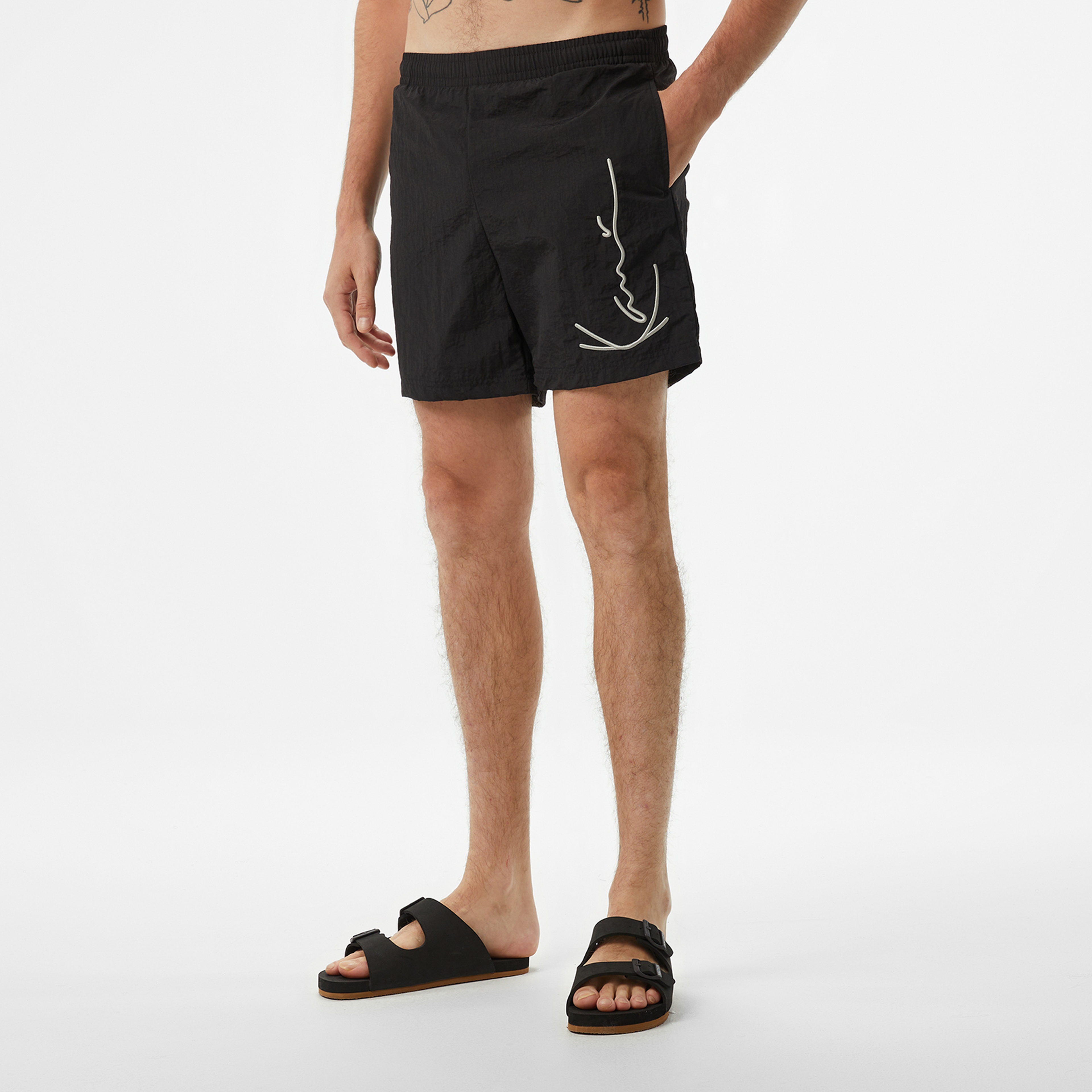 Karl Kani Monogram Erkek Siyah Mayo