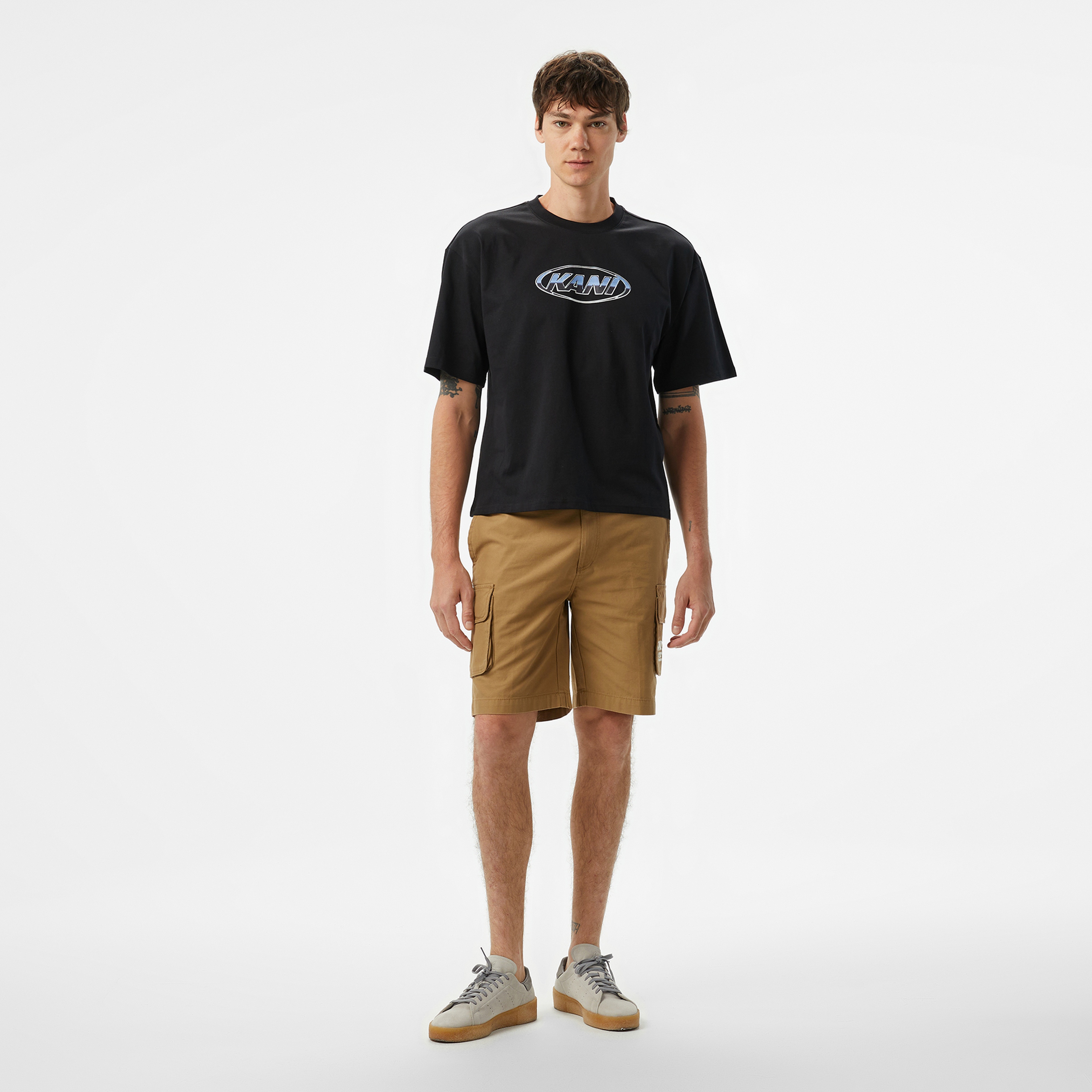 Karl Kani Woven Signature Chrome Logo Erkek Siyah T-Shirt