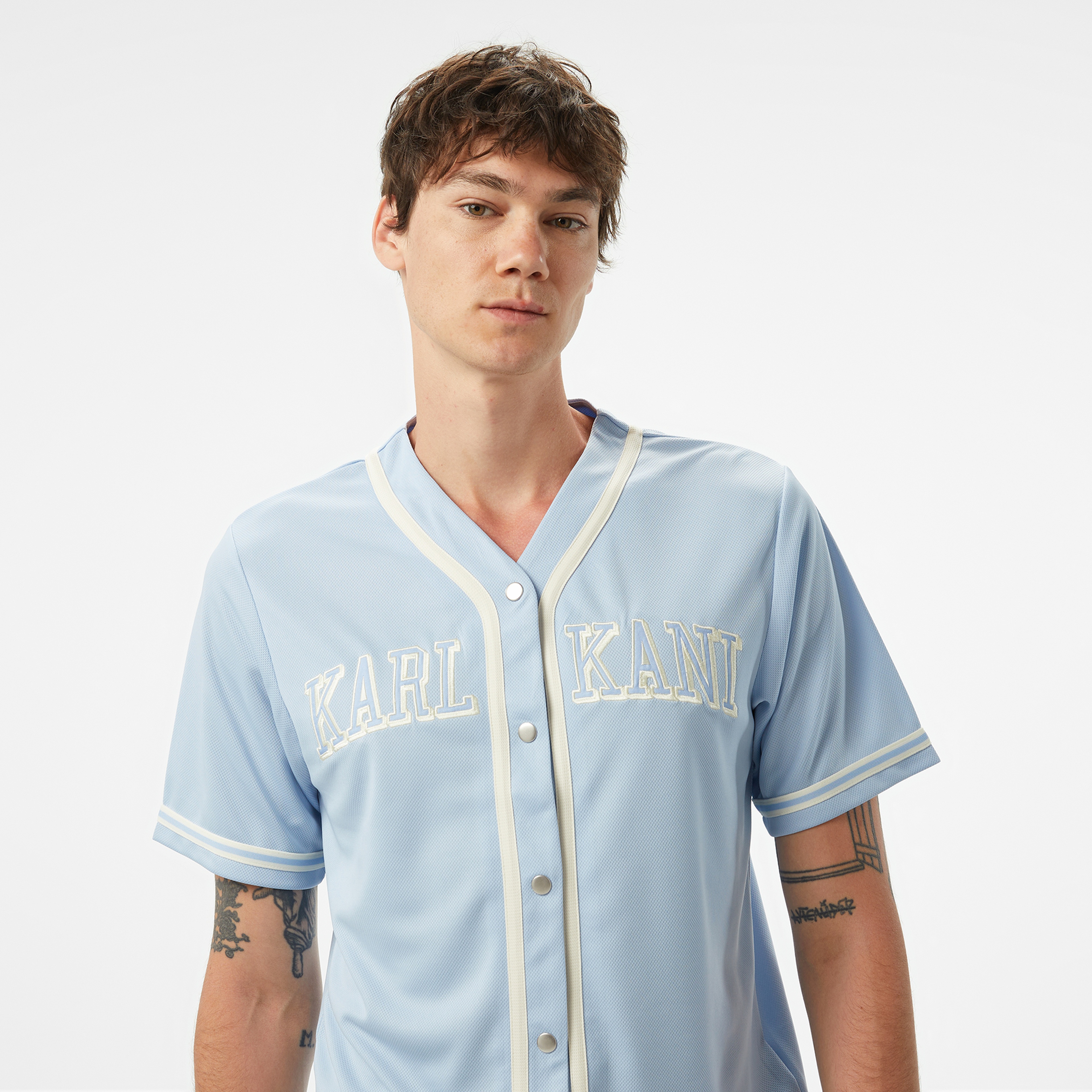 Karl Kani Baseball Erkek Mavi Gömlek