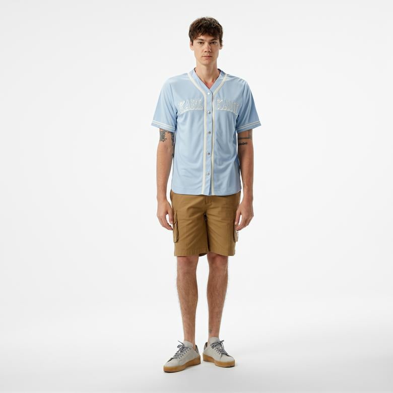 Karl Kani Baseball Erkek Mavi Gömlek