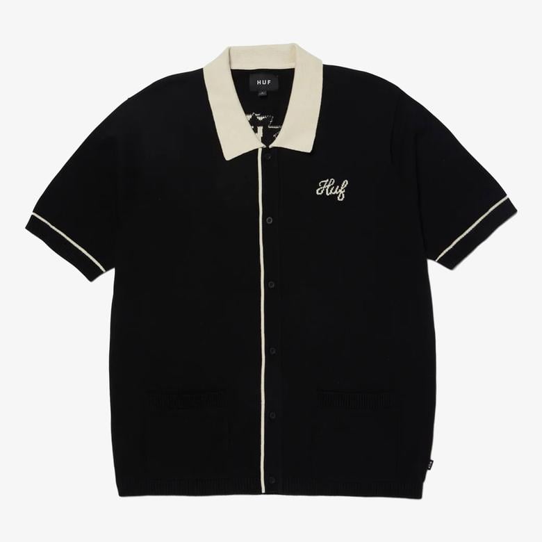 Huf Icaris Knit Top Erkek Siyah Gömlek