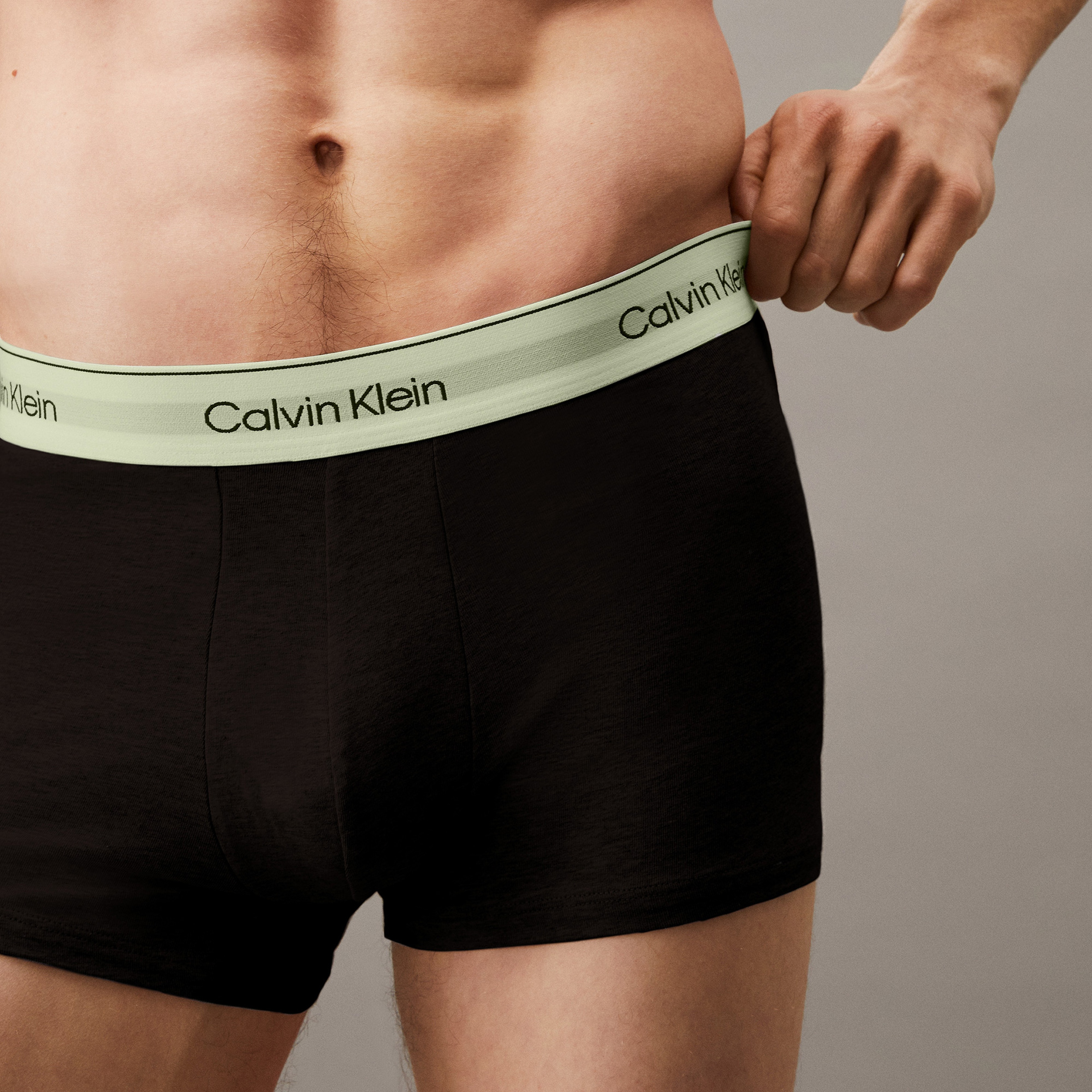 Calvin Klein Trunk 3'lü Erkek Siyah Renkli Bantlı Boxer