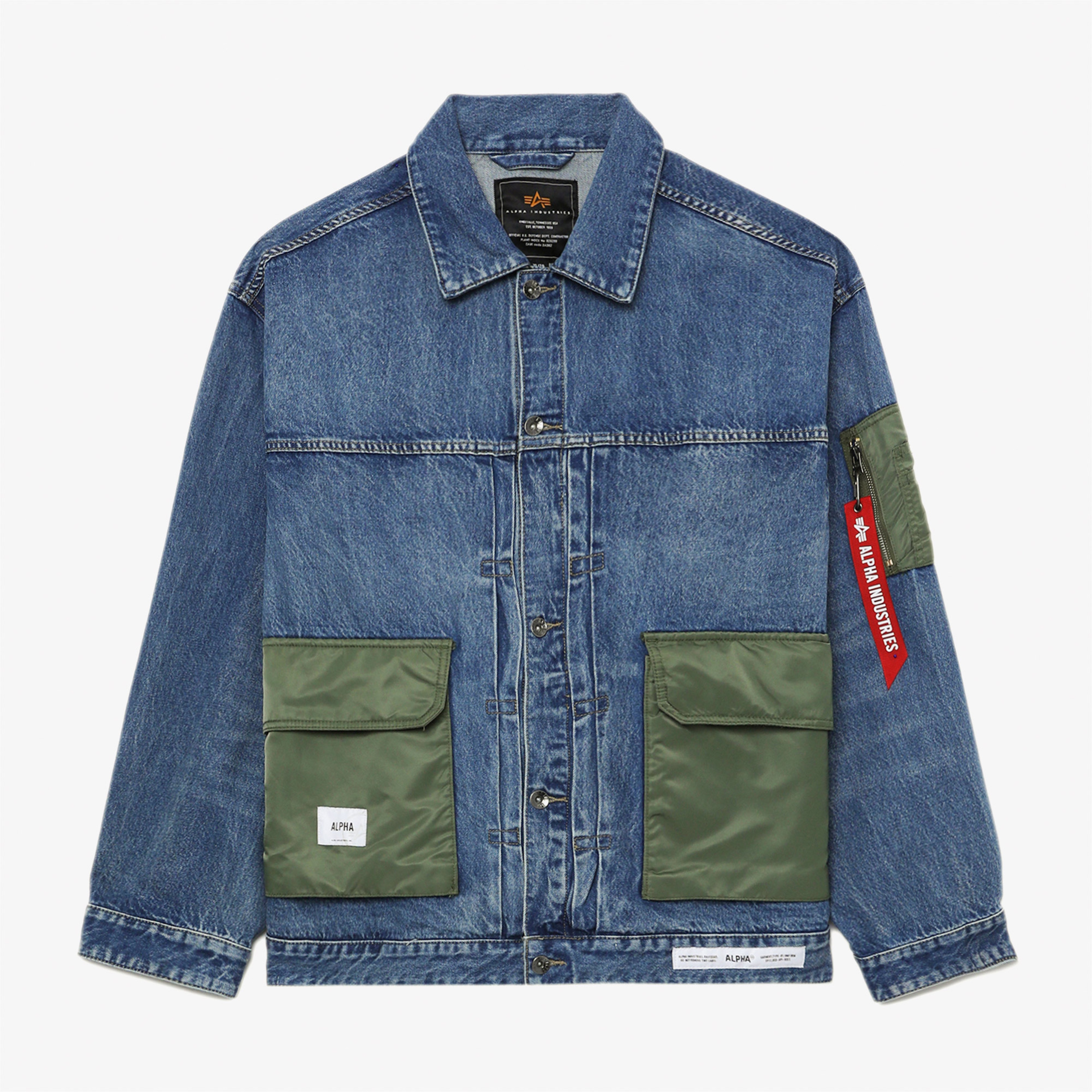 Alpha Industries Denim Erkek Mavi Ceket