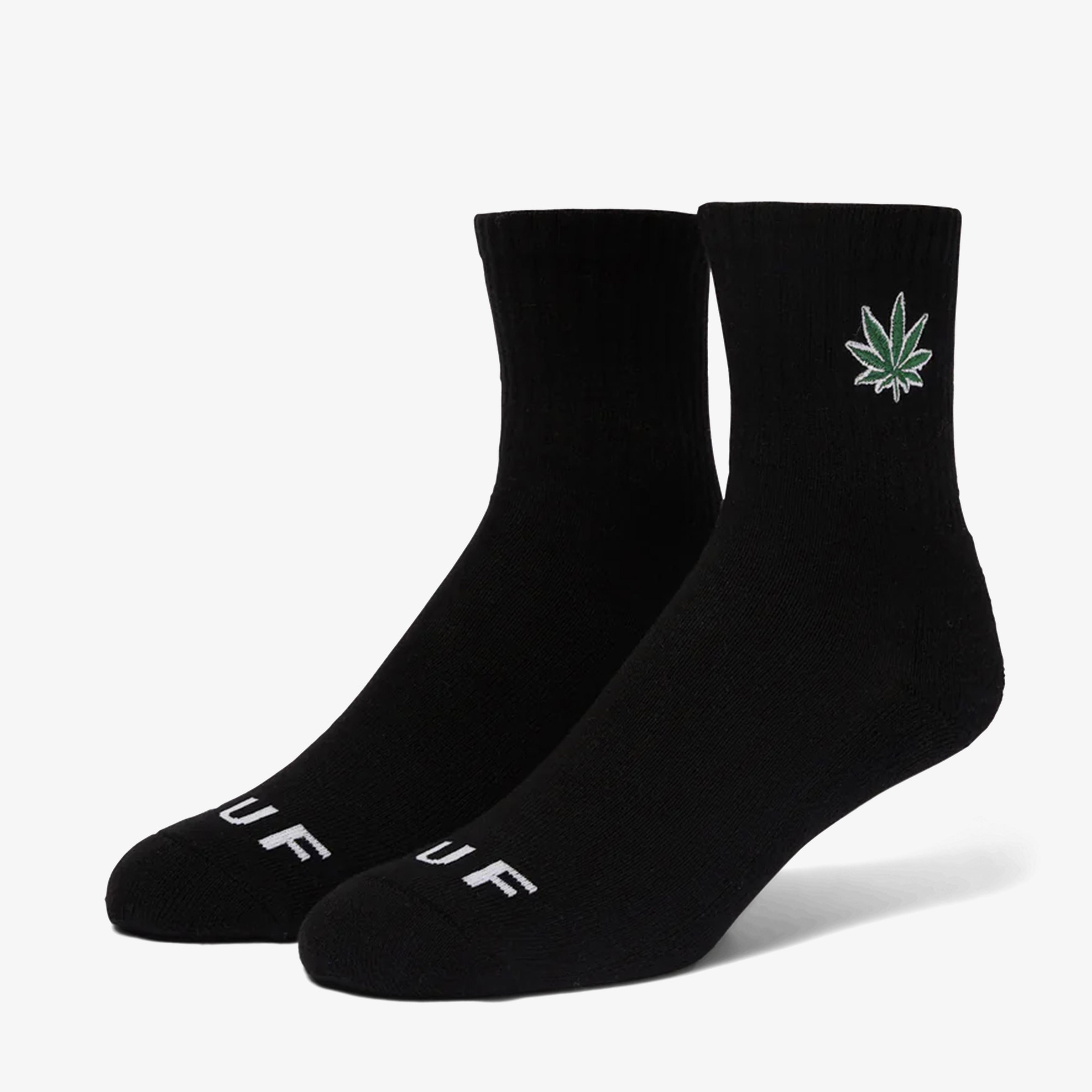 Huf Plant Life Embroidered Erkek Siyah Çorap