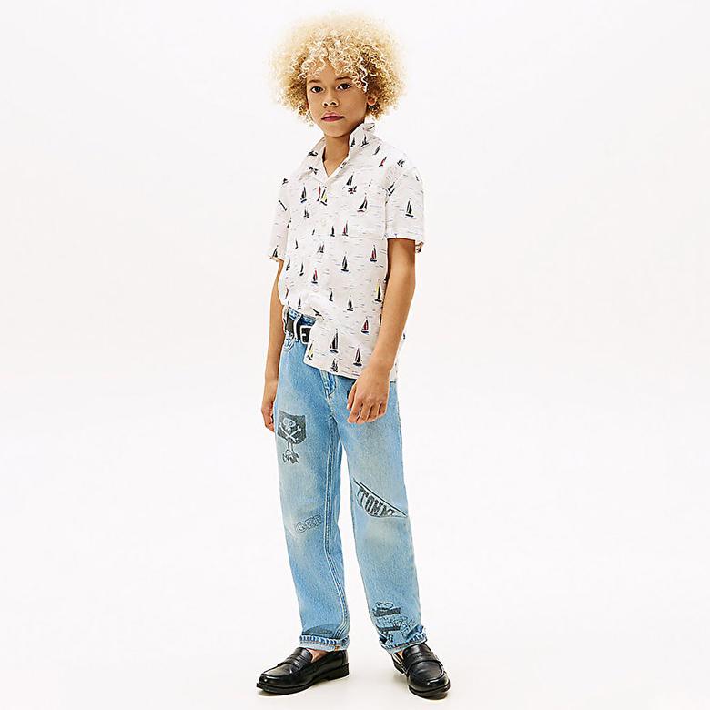 Tommy Hilfiger Çocuk Beyaz Gömlek