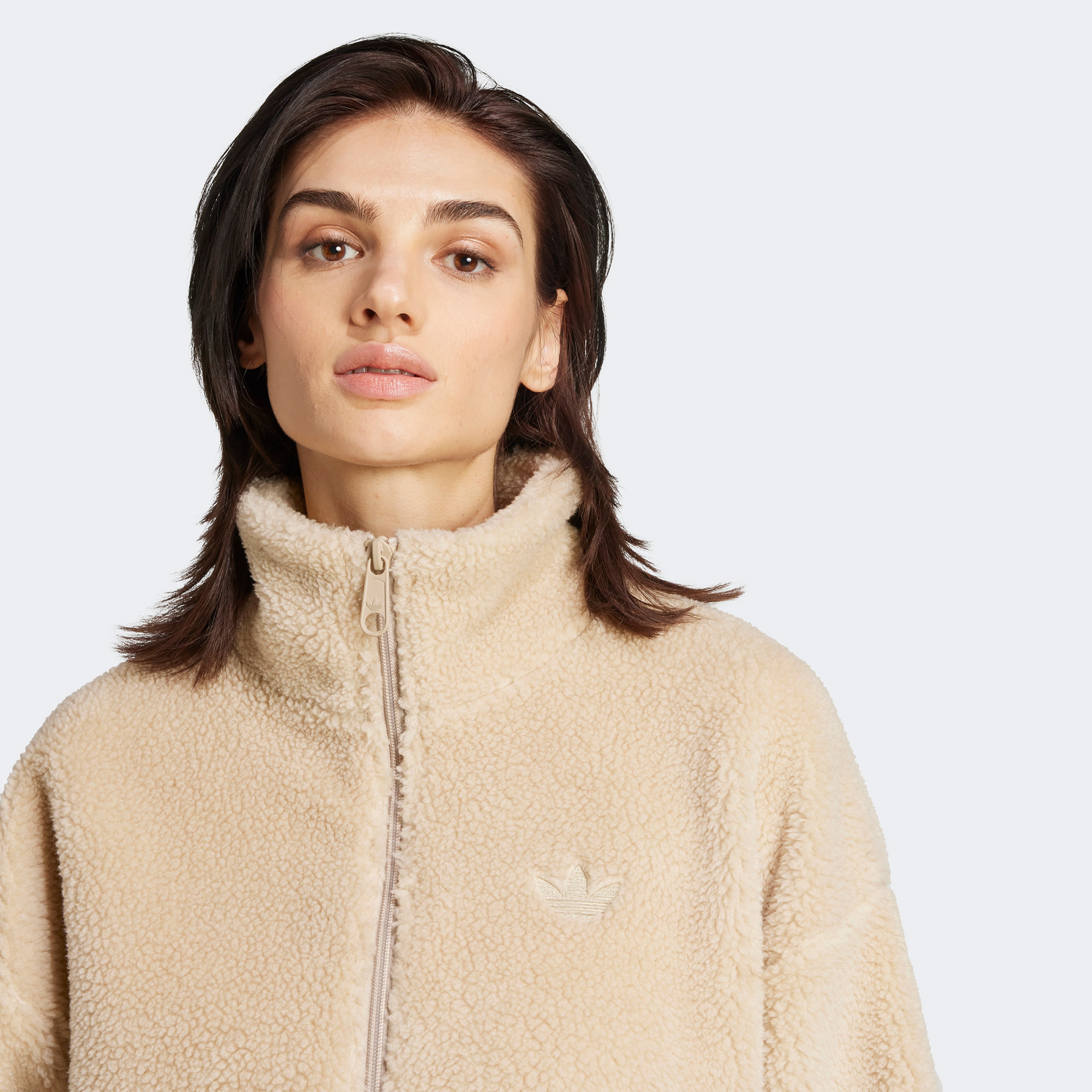 adidas Essential Teddy Jkt Kadın Krem Ceket