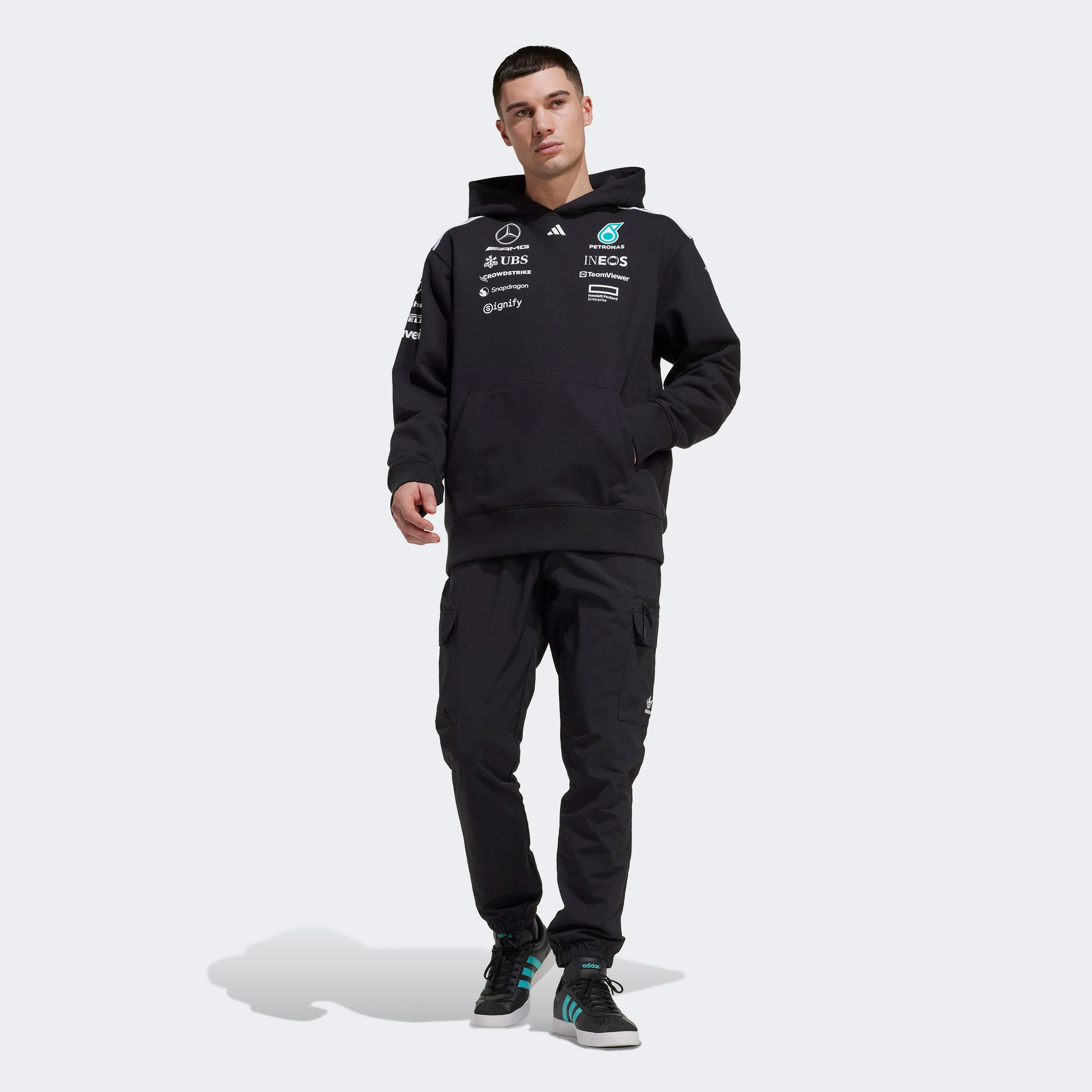 adidas Mer Tm Hood M Erkek Siyah Sweatshirt