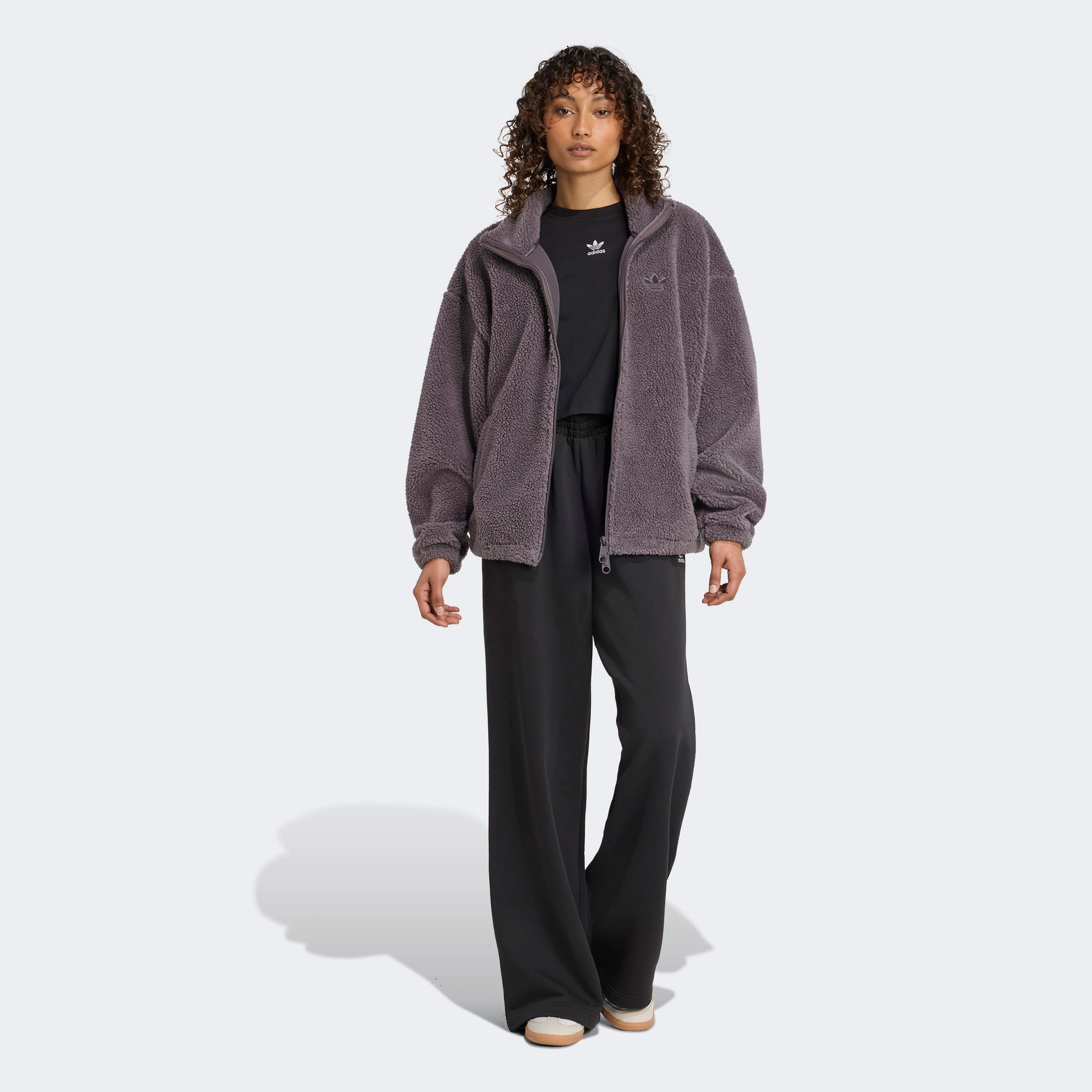 adidas Essential Teddy Jkt Kadın Gri Ceket