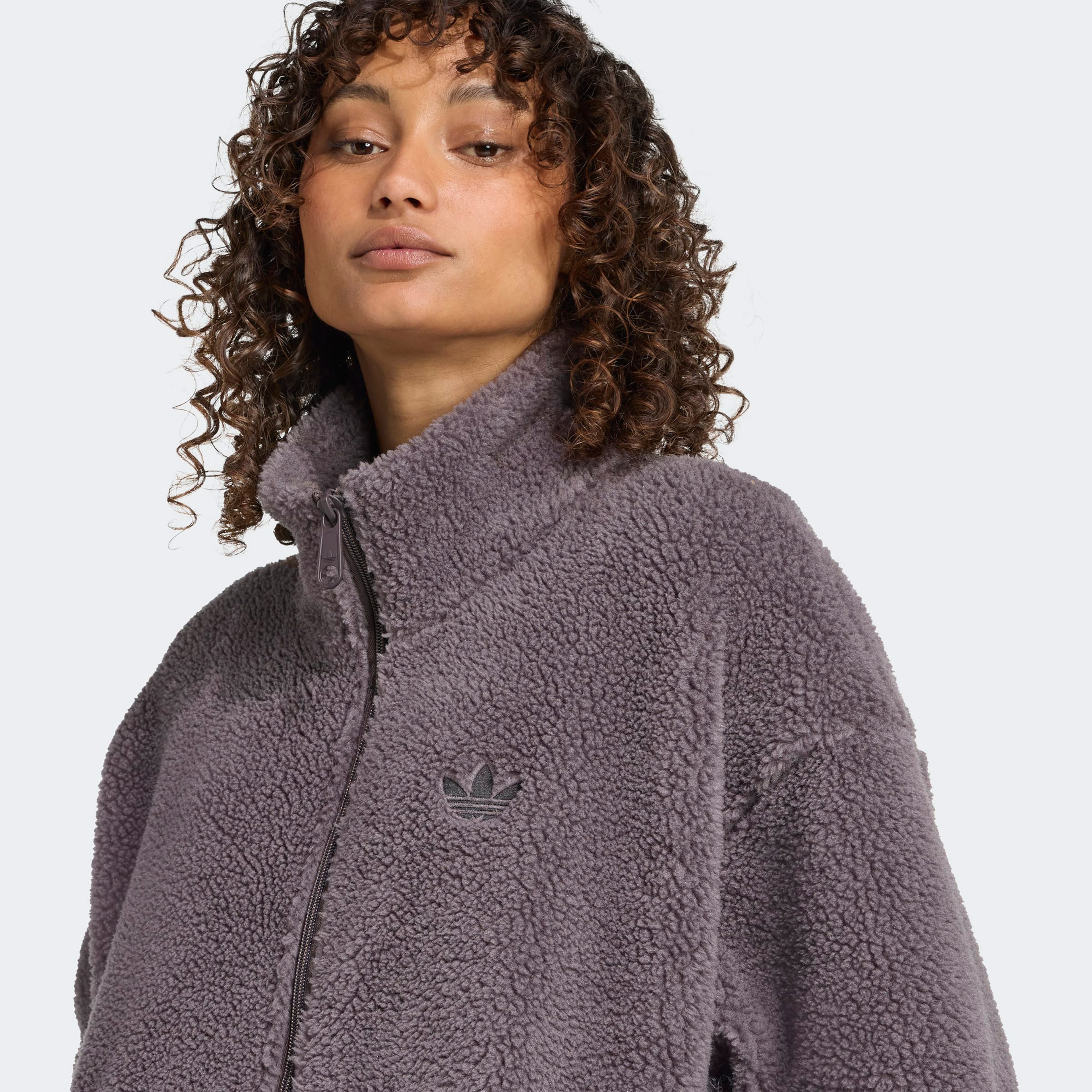 adidas Essential Teddy Jkt Kadın Gri Ceket