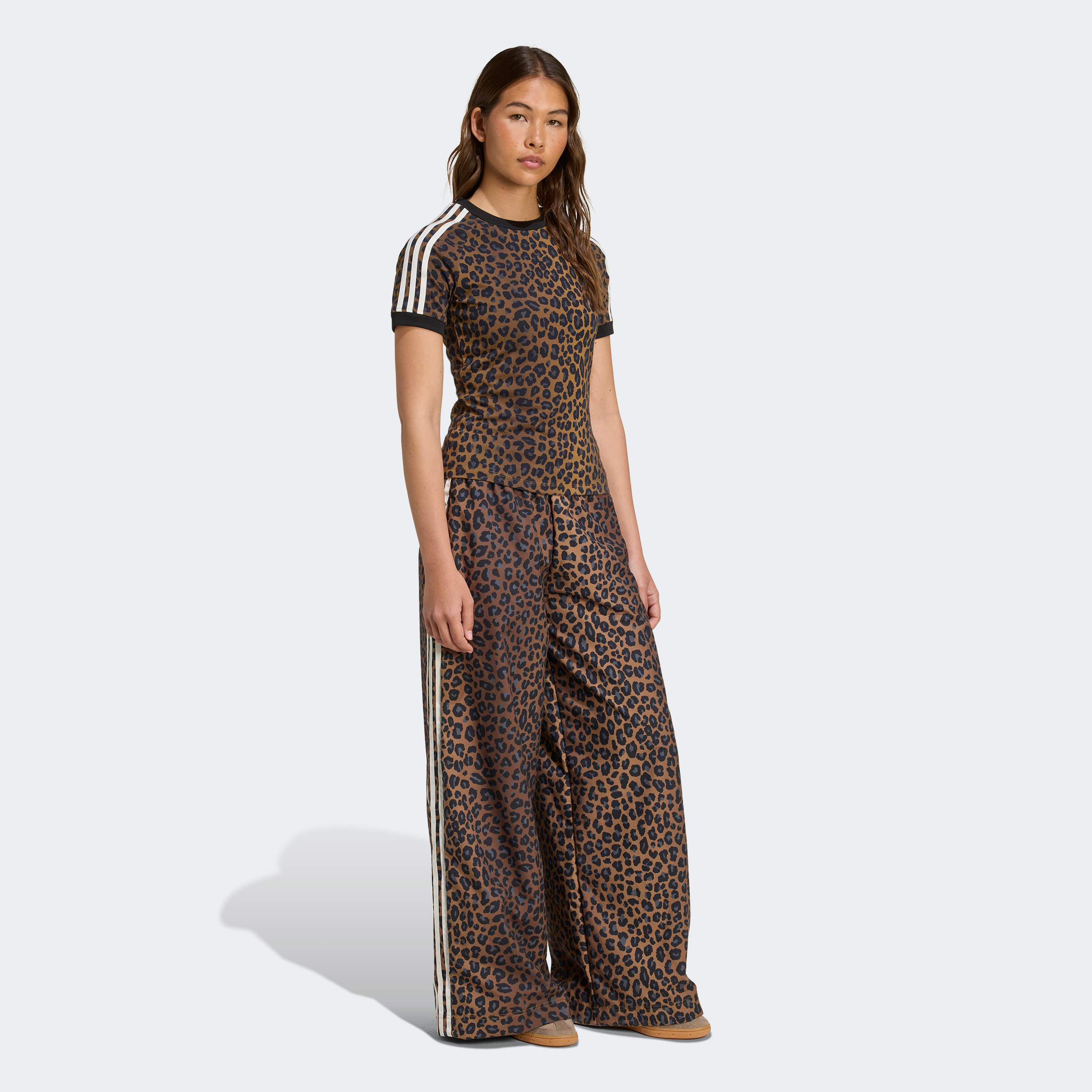 adidas Leopard Firebird Oversized Kadın Kahverengi