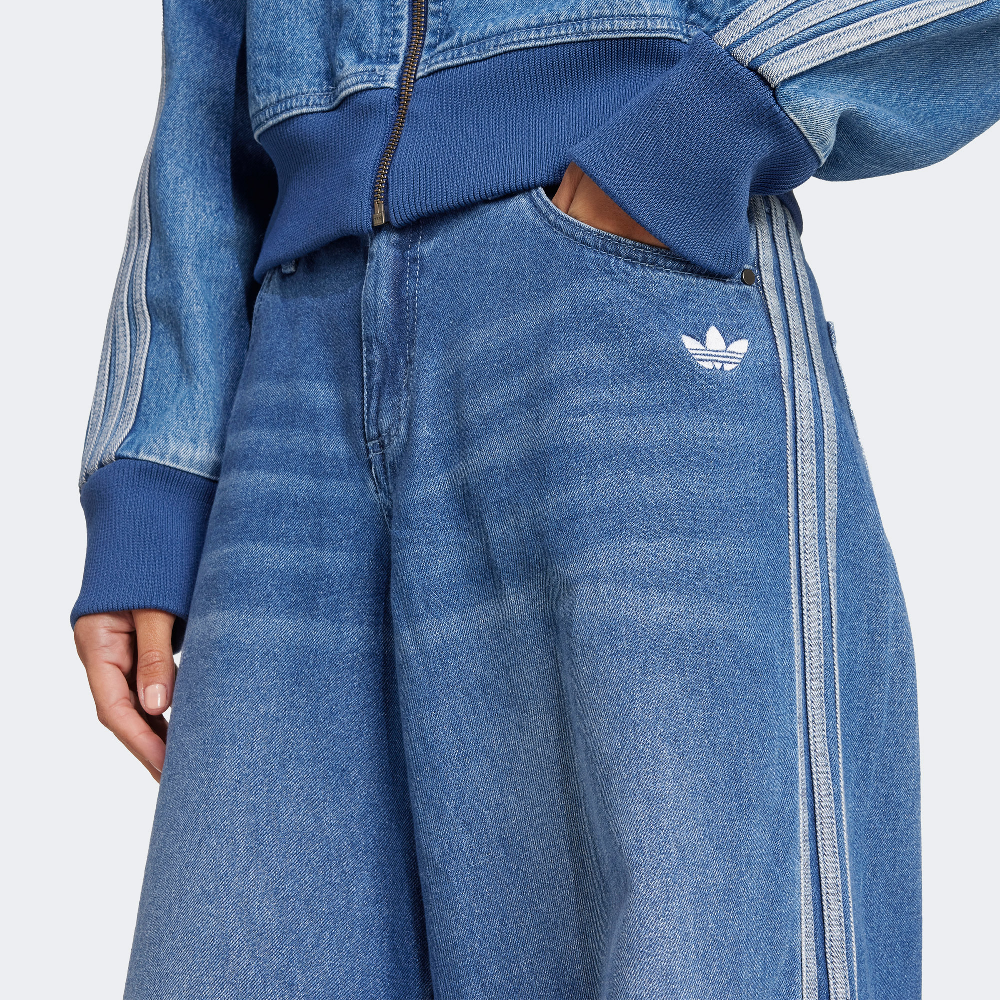 adidas Adicolor Denim Adilenum Kadın Mavi Pantolon