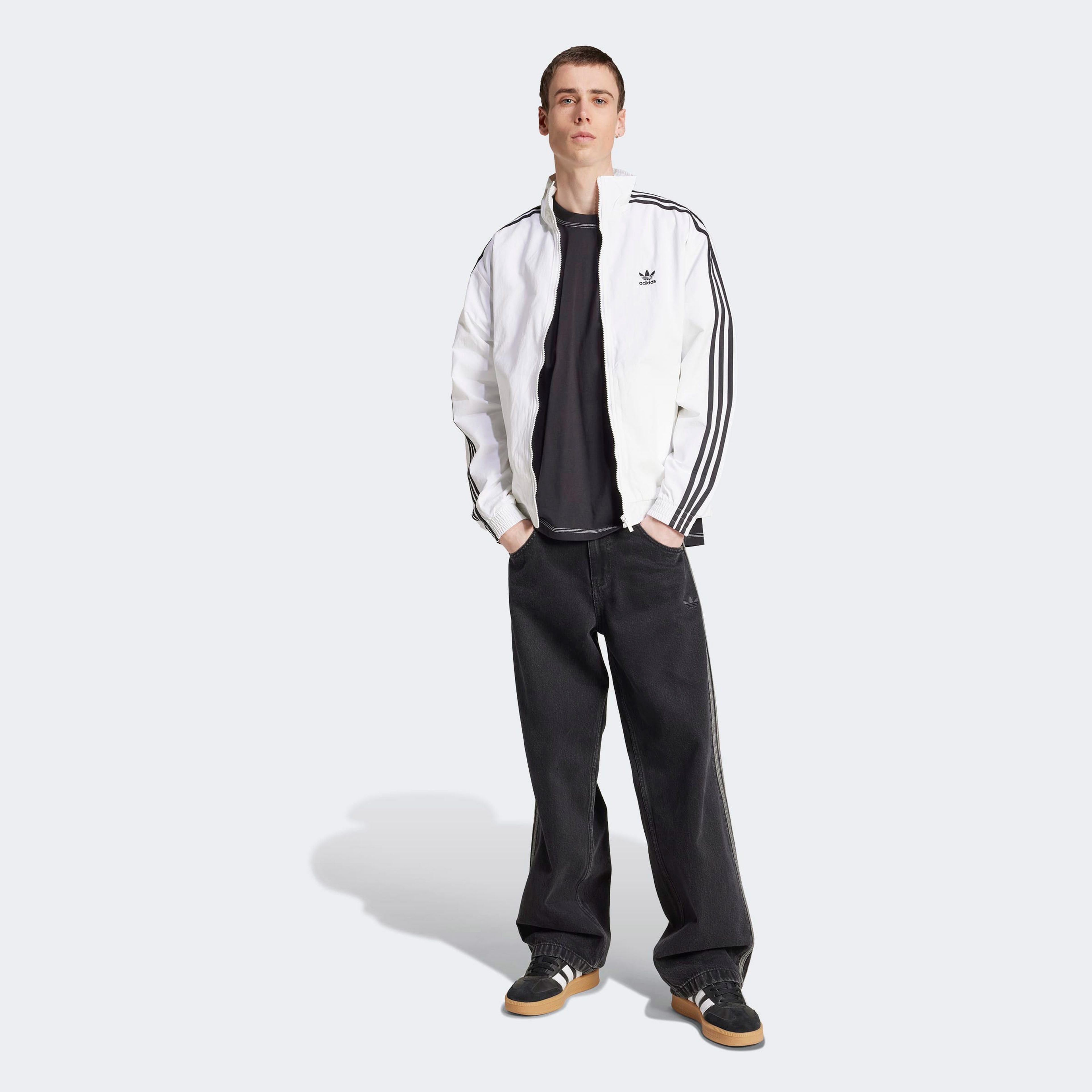adidas Trefoil Essentials Erkek Siyah Oversize T-Shirt