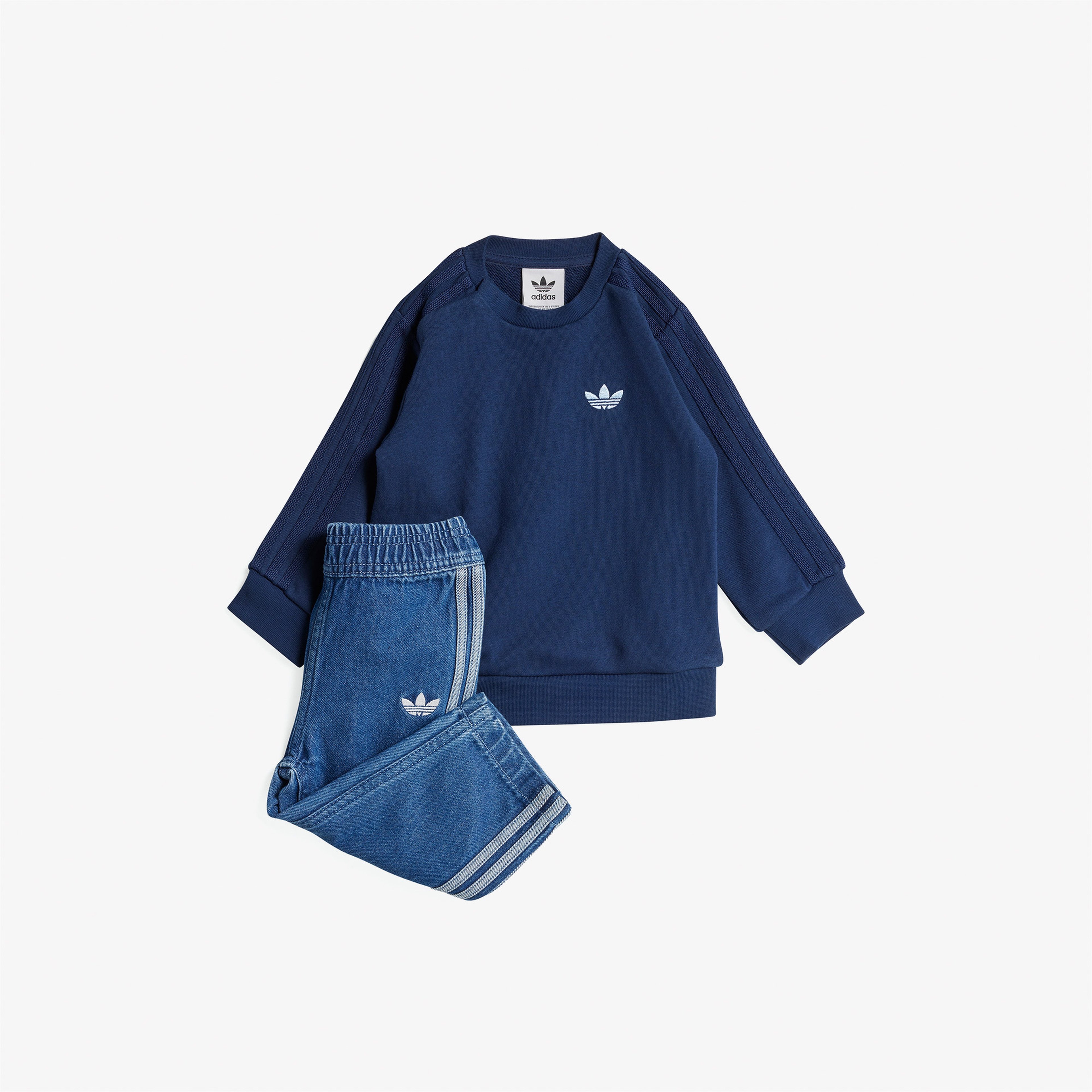 adidas Denim Crew Set Çocuk Mavi Eşofman Takımı
