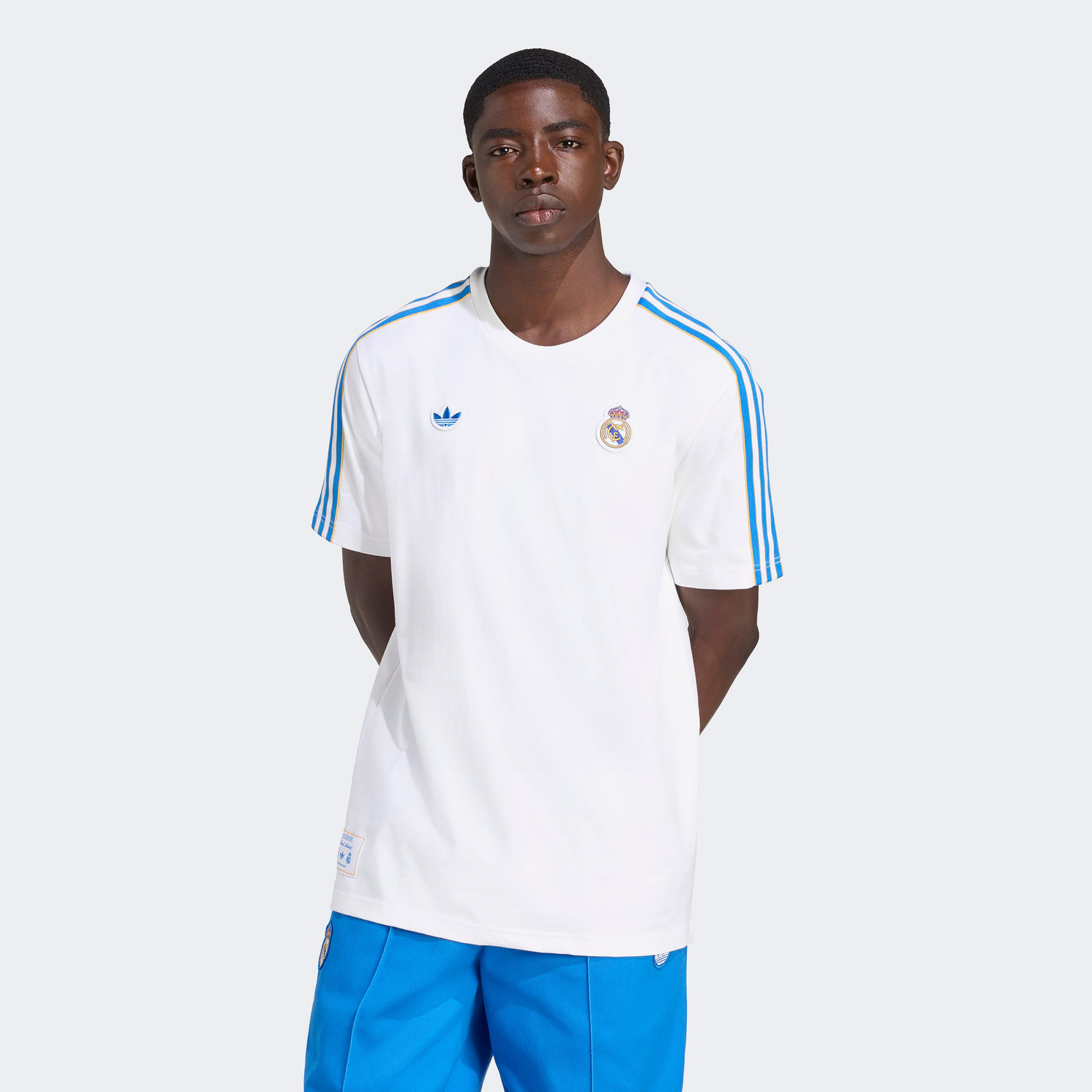 adidas Real Madrid Terrace Icons Erkek Beyaz T-Shirt