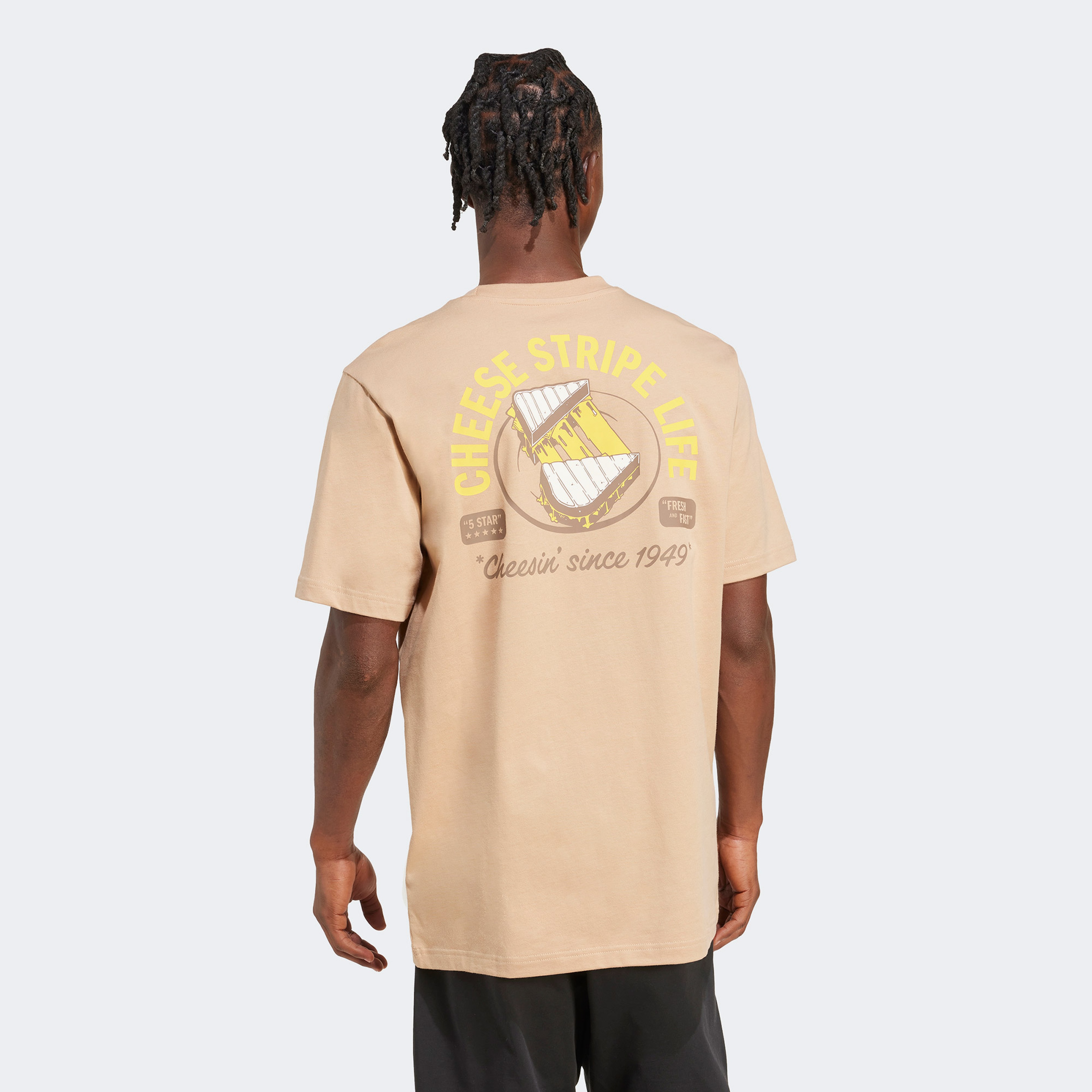 adidas M Cheese Erkek Bej T-Shirt