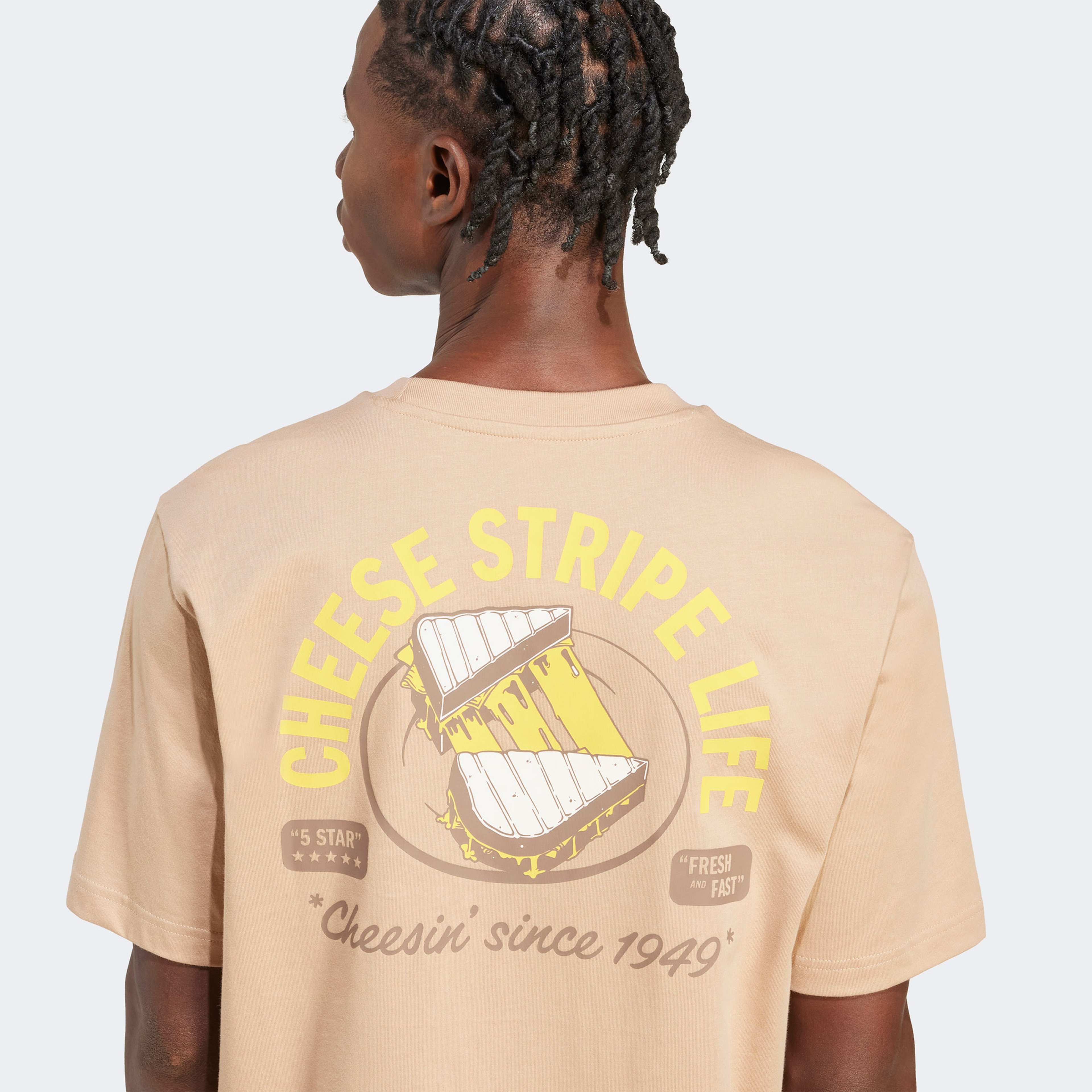 adidas M Cheese Erkek Bej T-Shirt