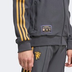 adidas Manchester United Terrace Icons Erkek Koyu Gri Fermuarlı Sweatshirt