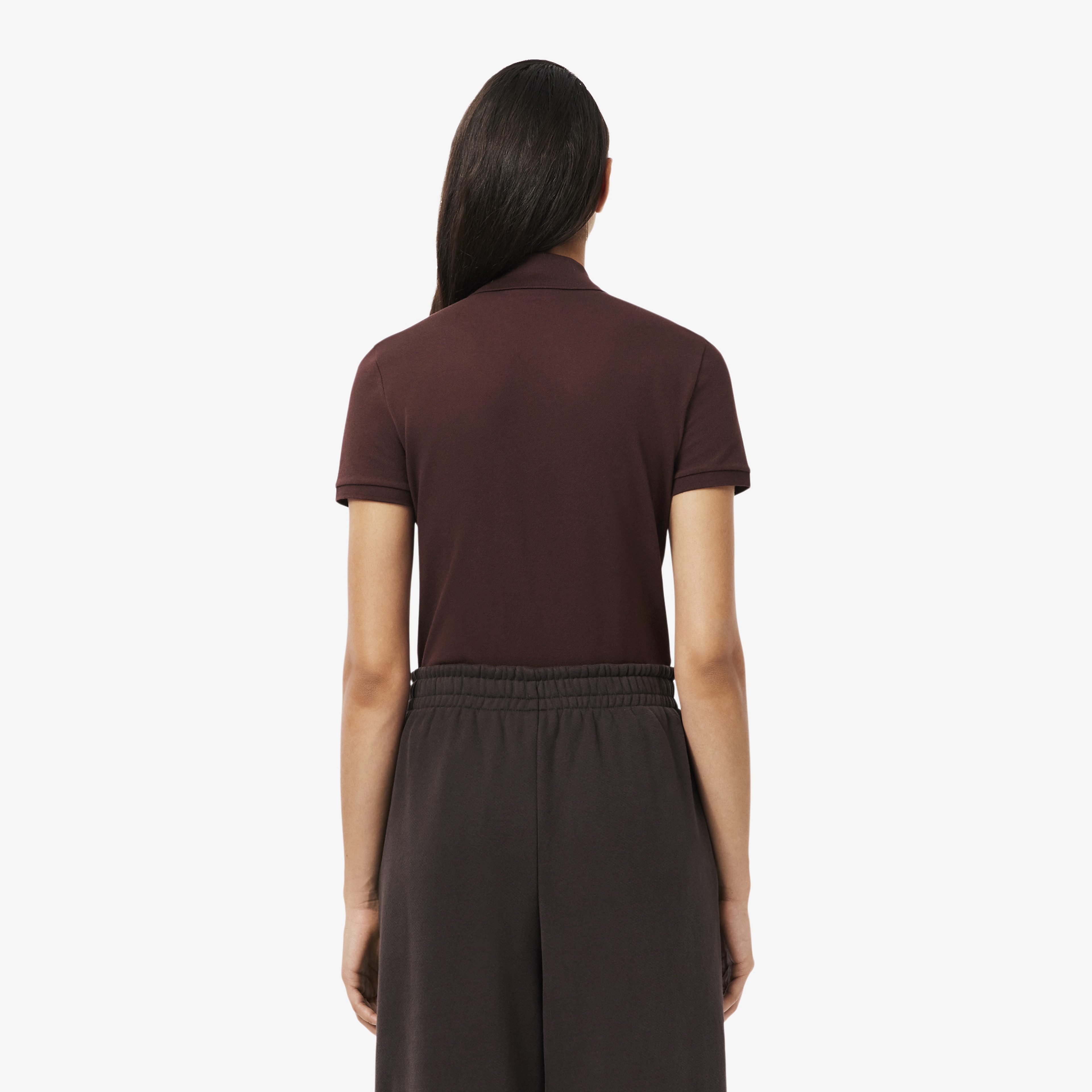 L.12.D Kadın Slim Fit Bordo Polo