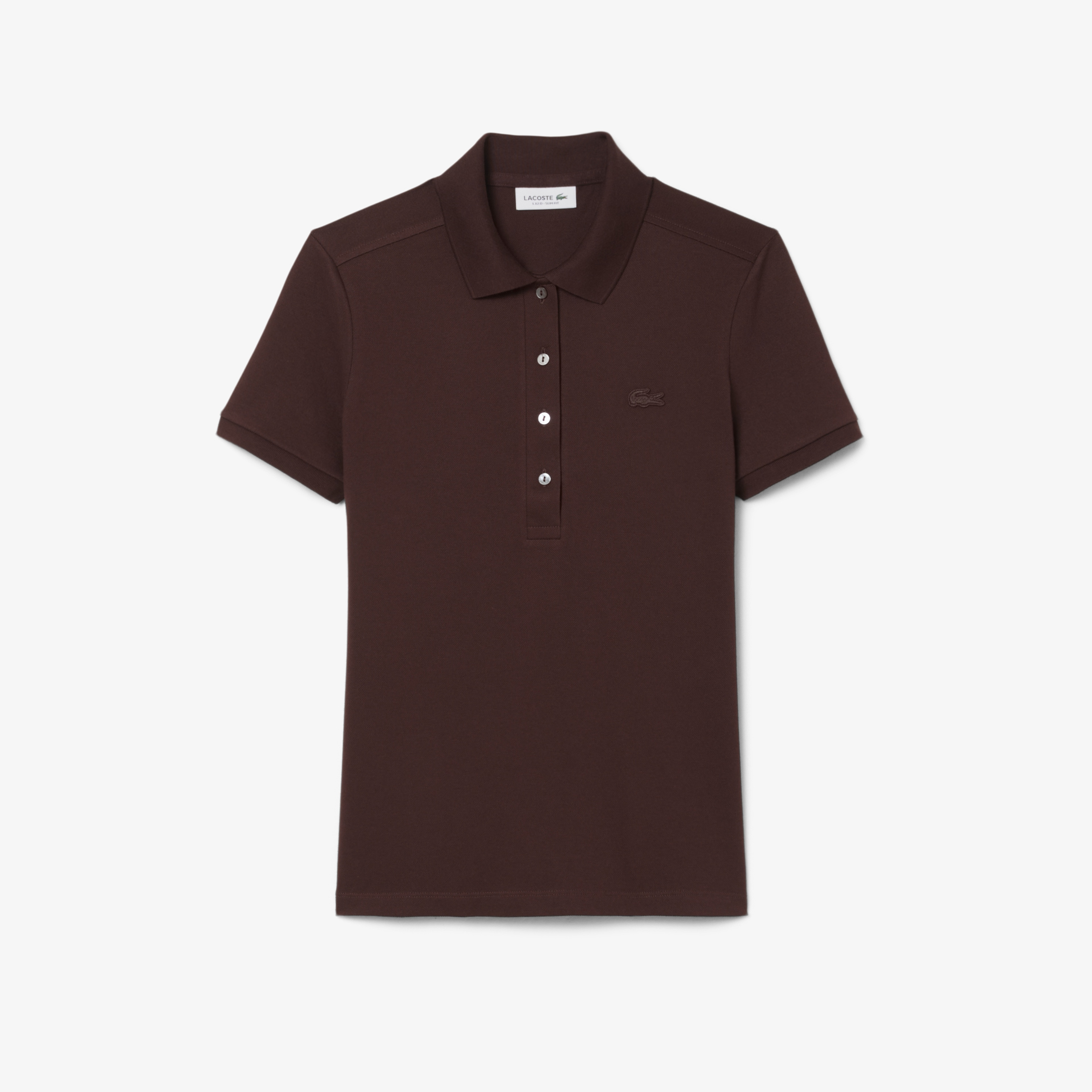 L.12.D Kadın Slim Fit Bordo Polo