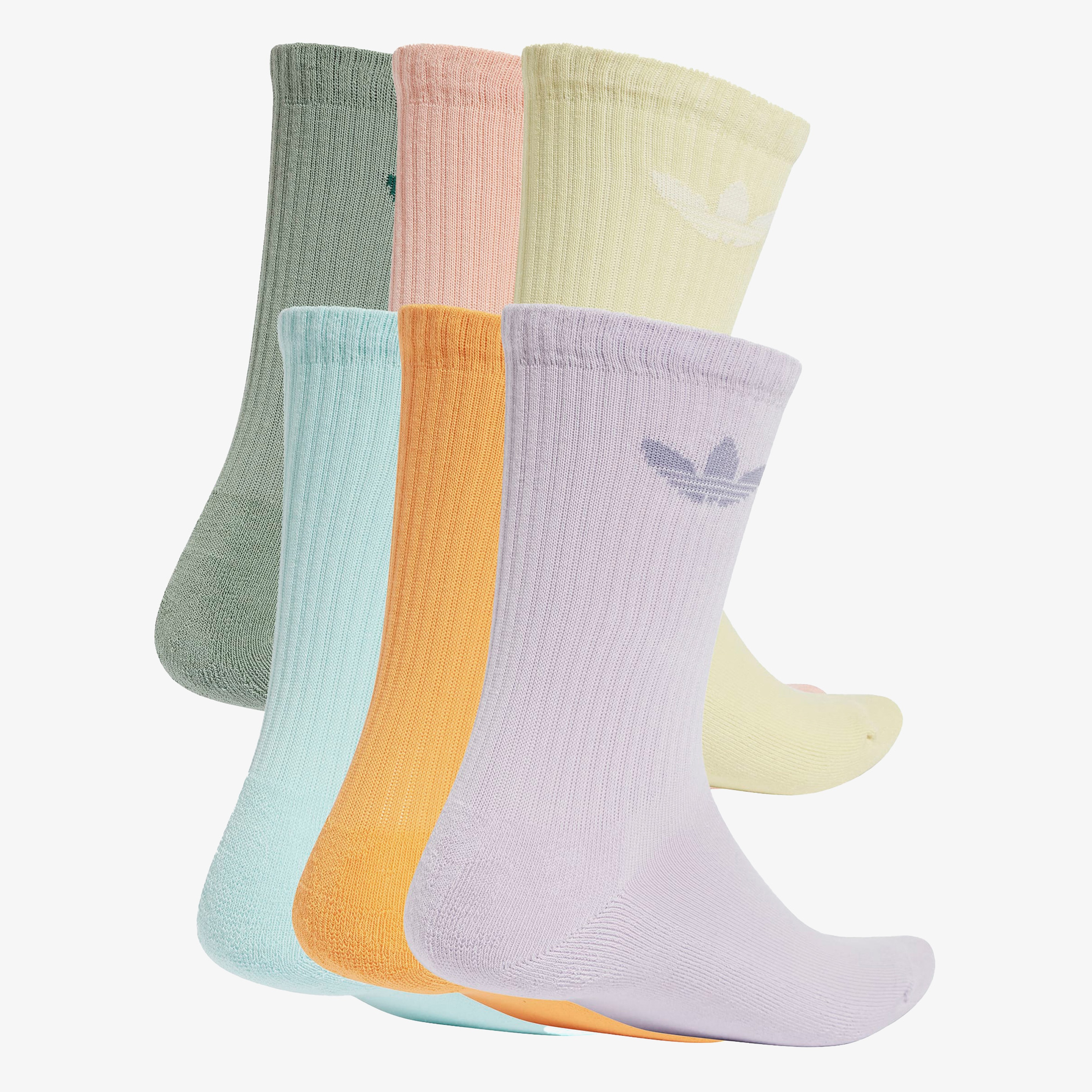 adidas Trefoil Crew 6'lı Unisex Renkli Çorap