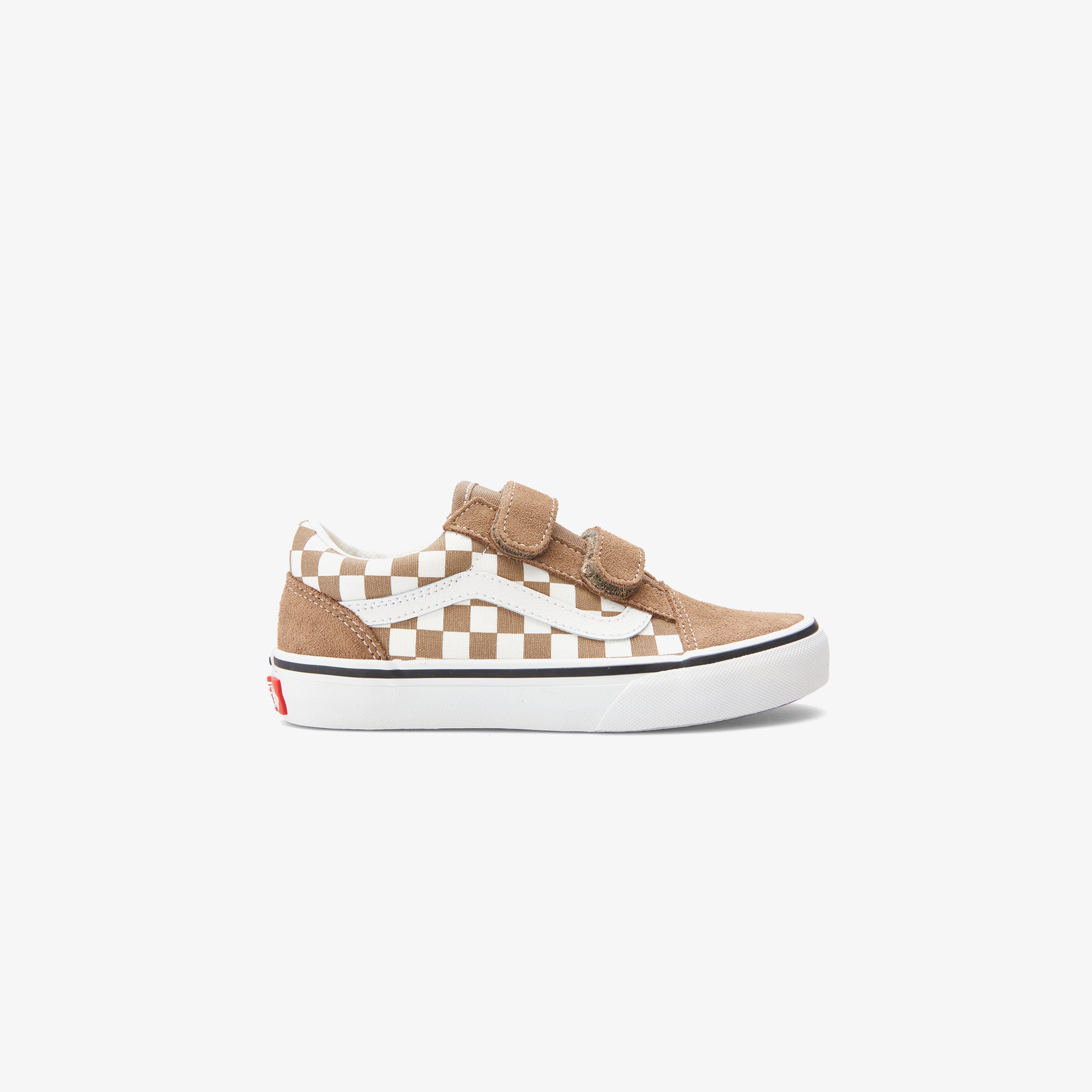 Vans Old Skool Checkered Çocuk Kahverengi Sneaker